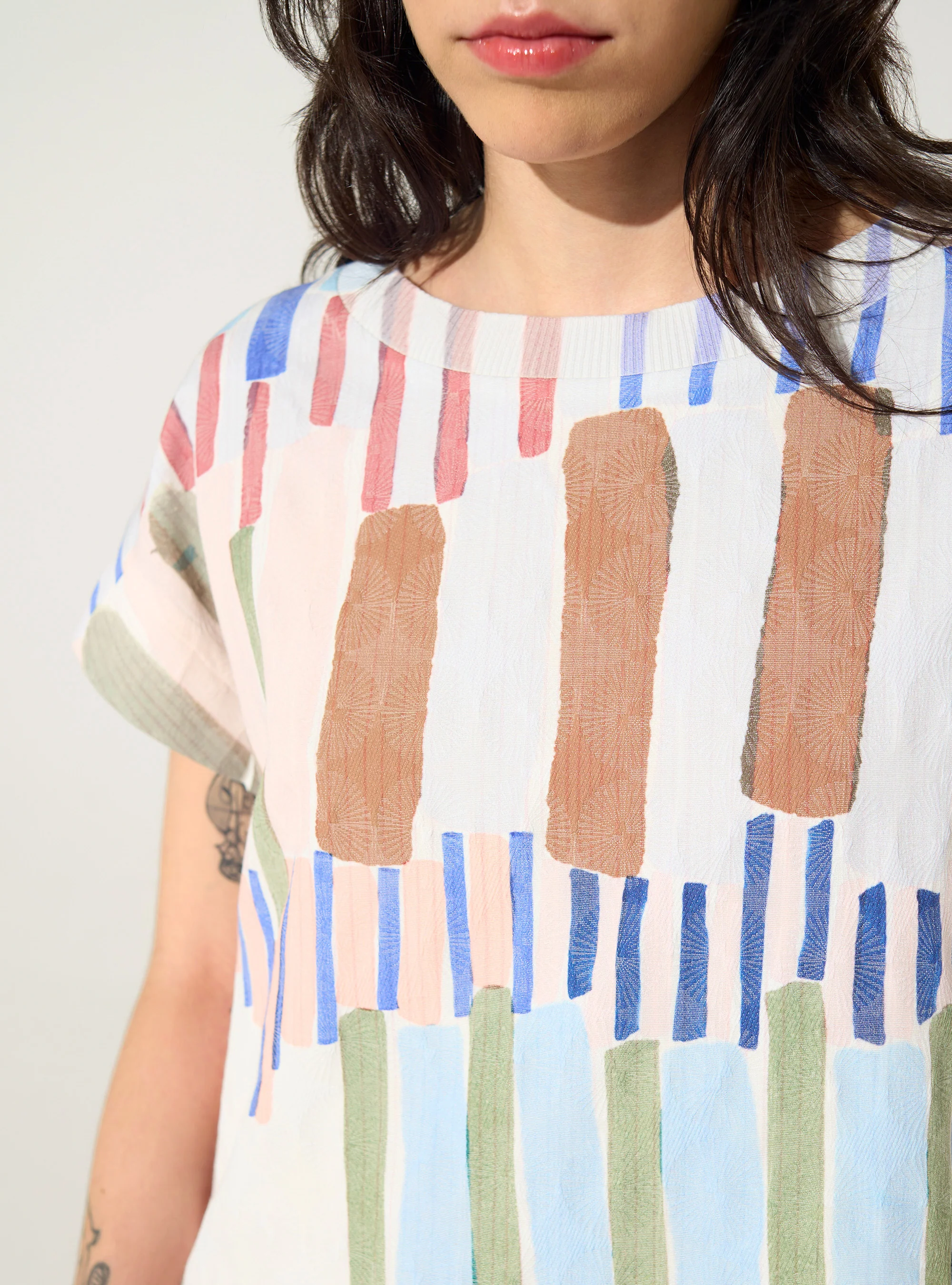 Blouse sublimée bleue - Image 3