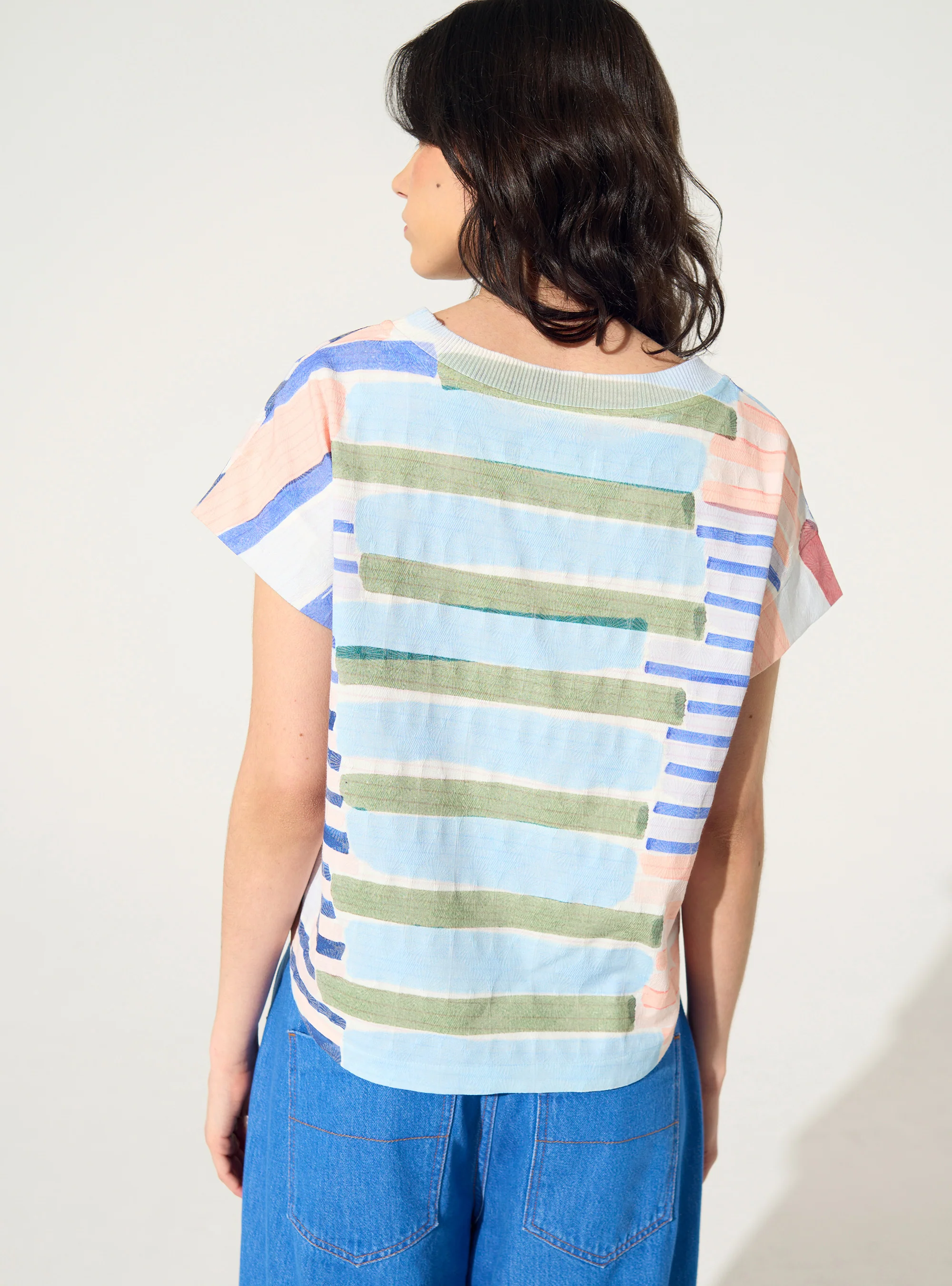 Blouse sublimée bleue - Image 5