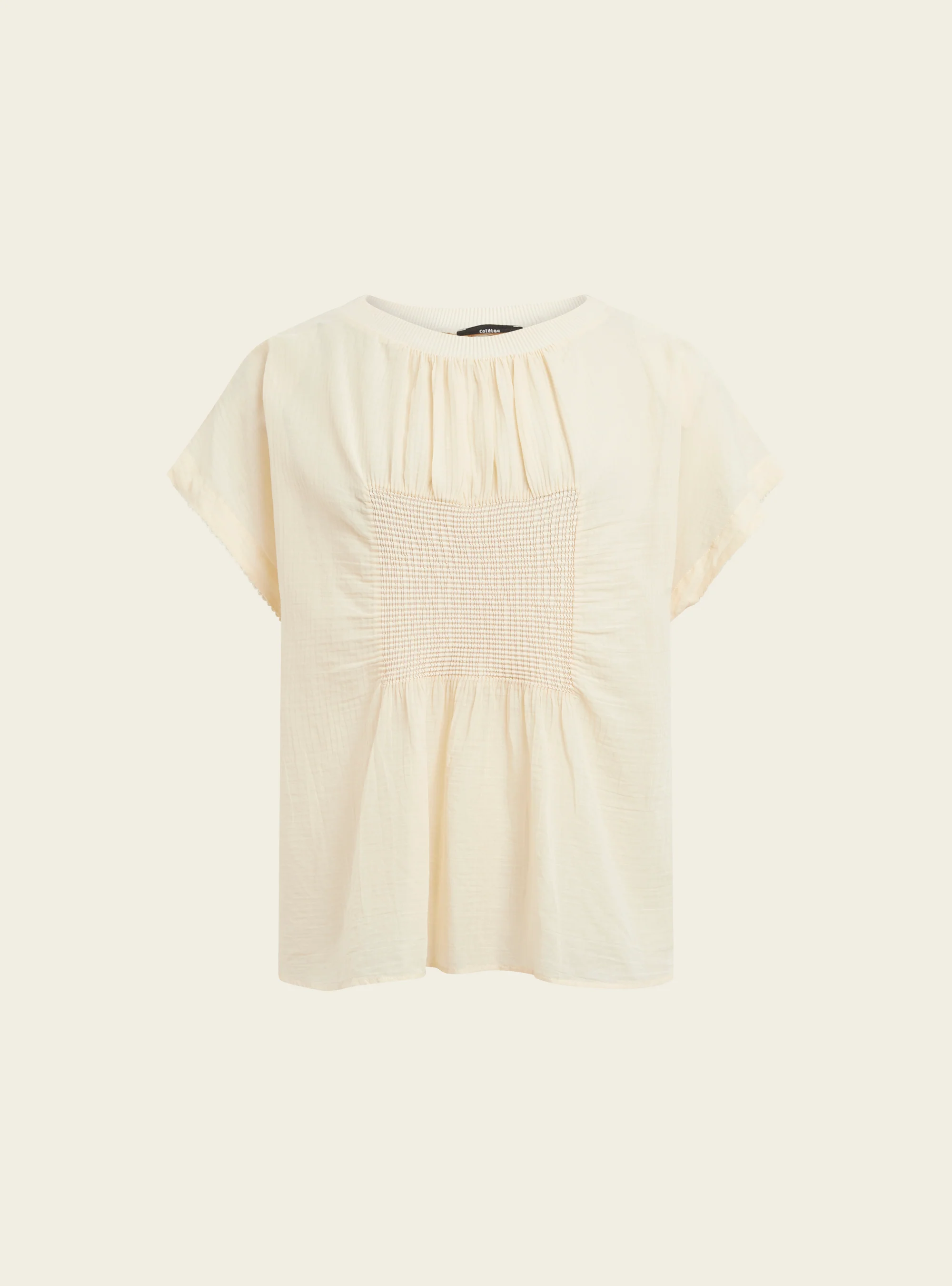 Blouse plissée en voile de coton - Image 5