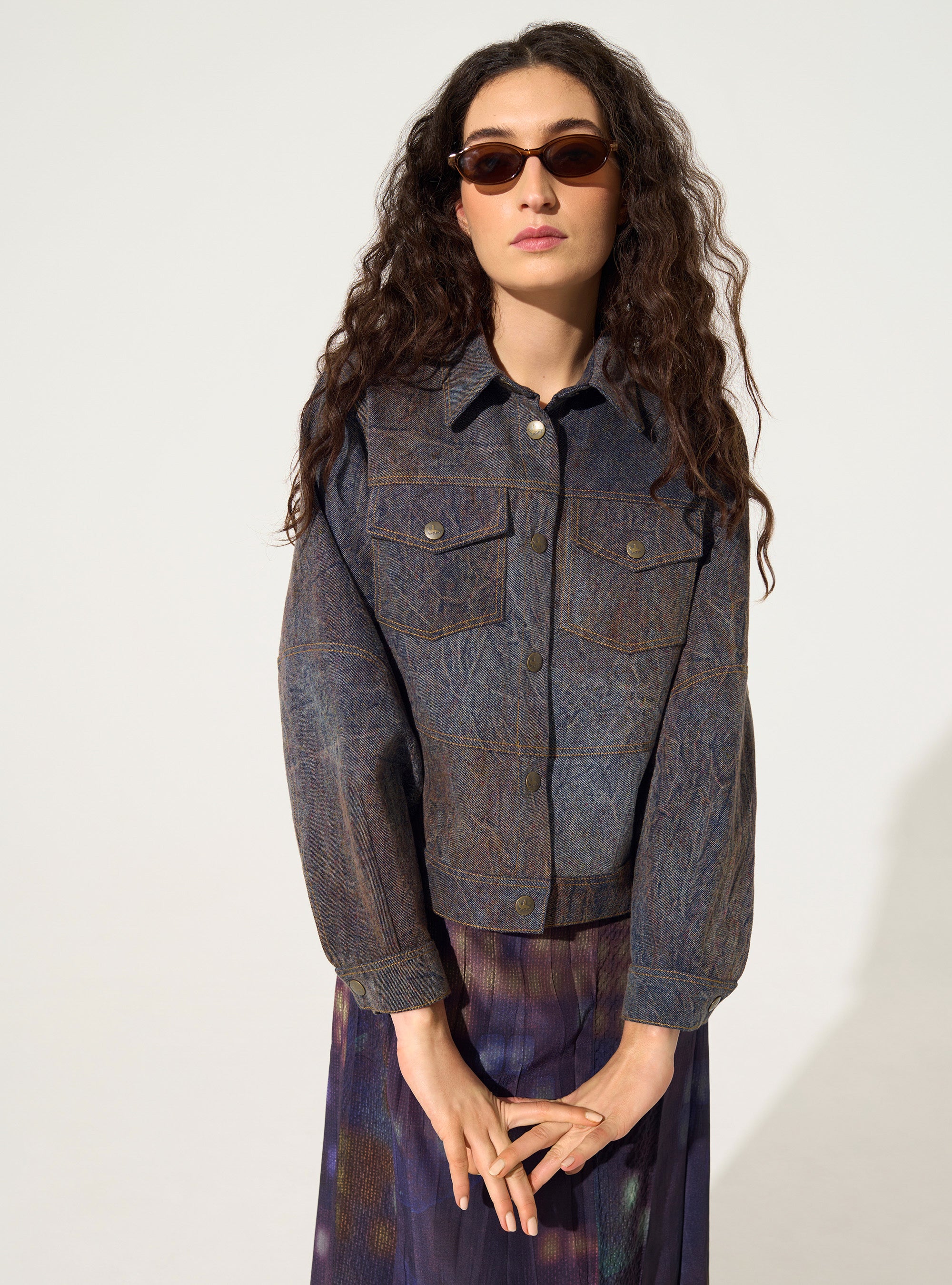 Blouson délavé en denim - Image 3