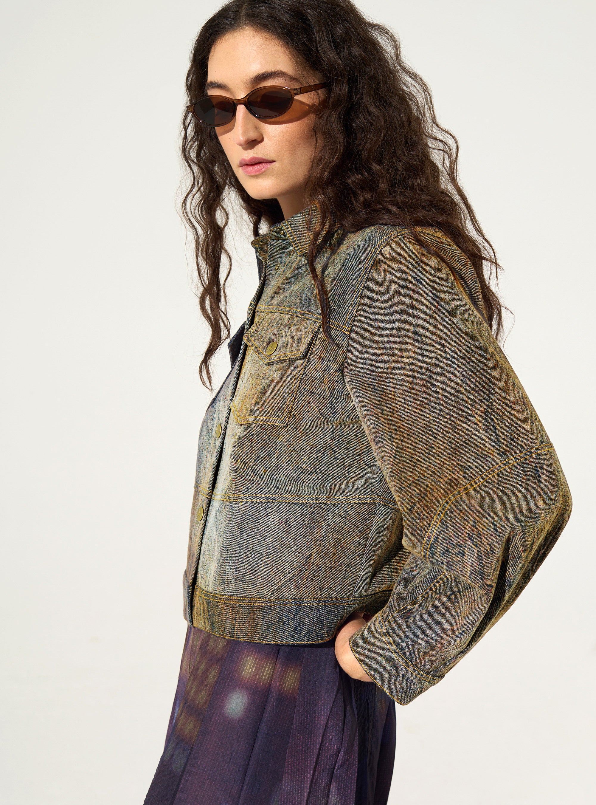 Blouson délavé en denim - Image 6