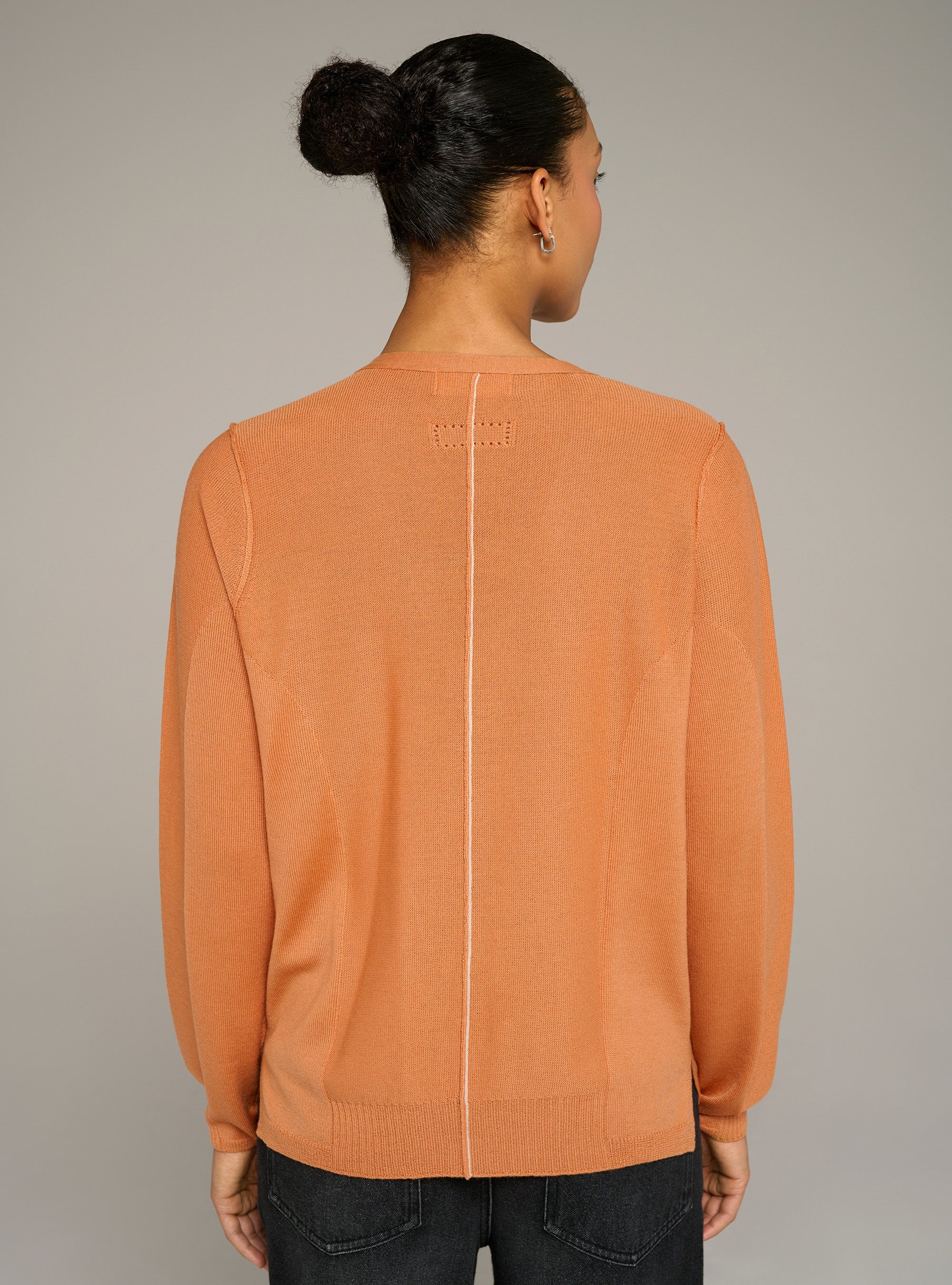 Cardigan col V maille fine en laine - Image 4