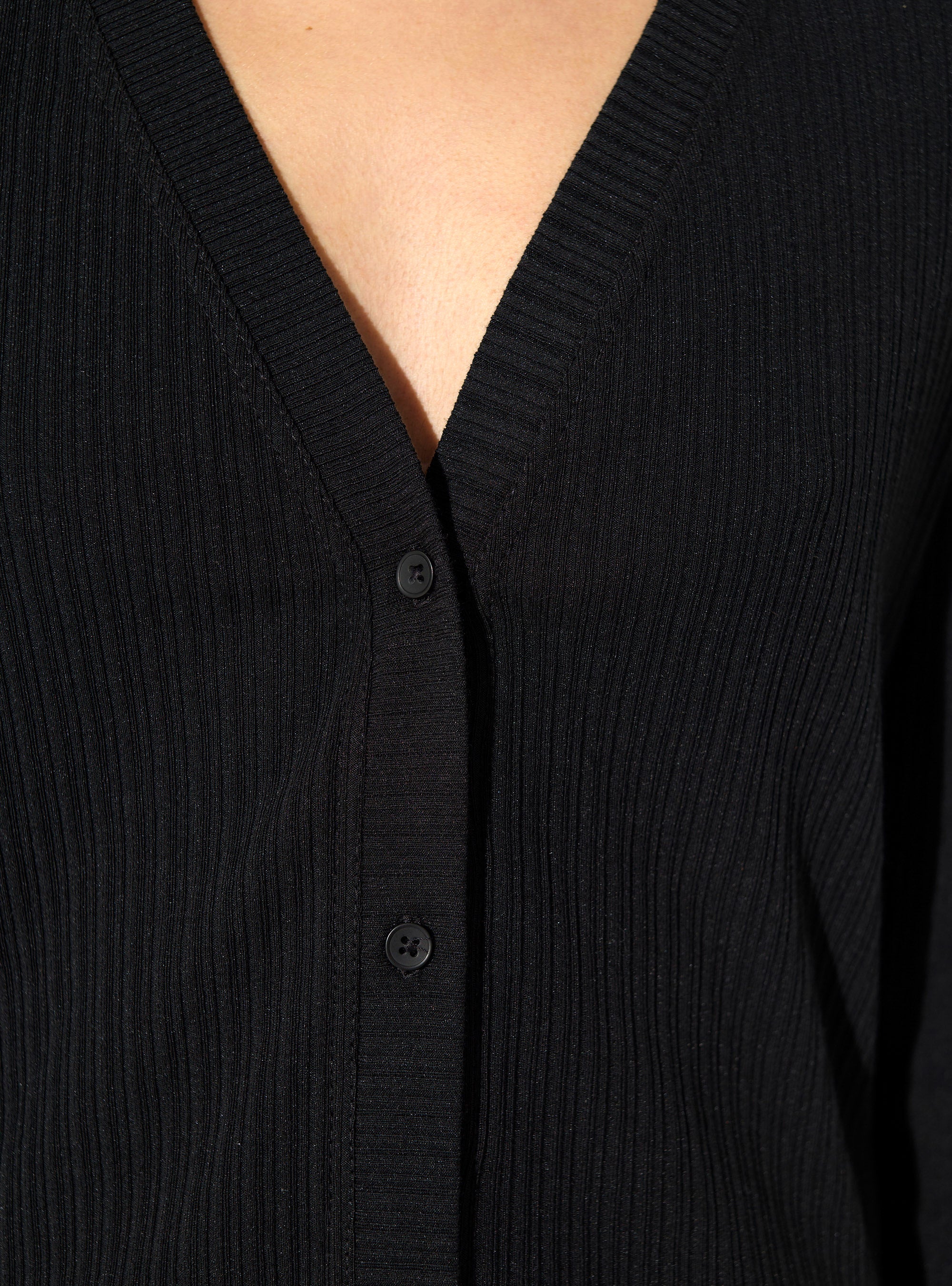 Cardigan en coton noir - Image 3