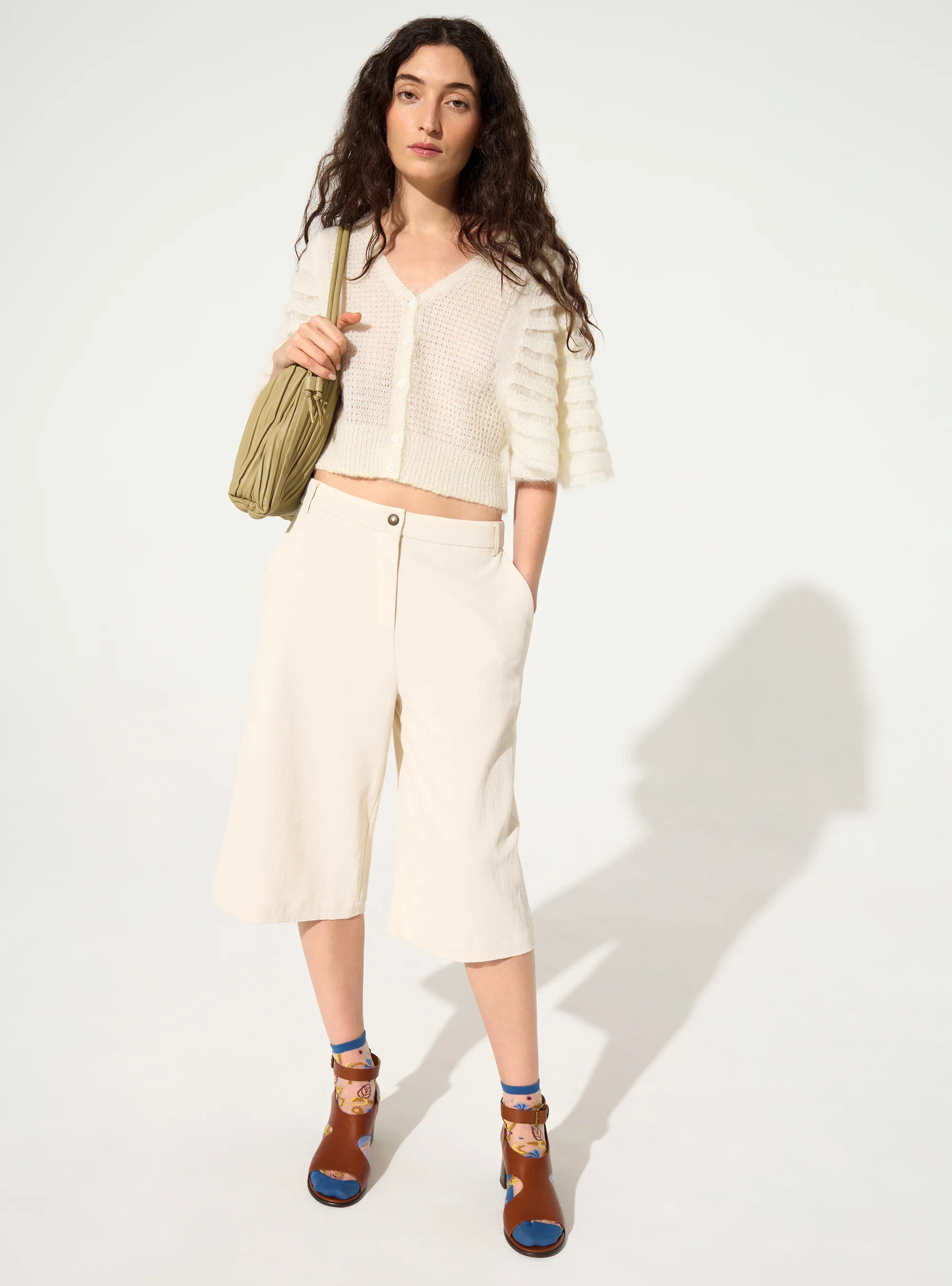 Cardigan en mohair et laine écru - Image 4