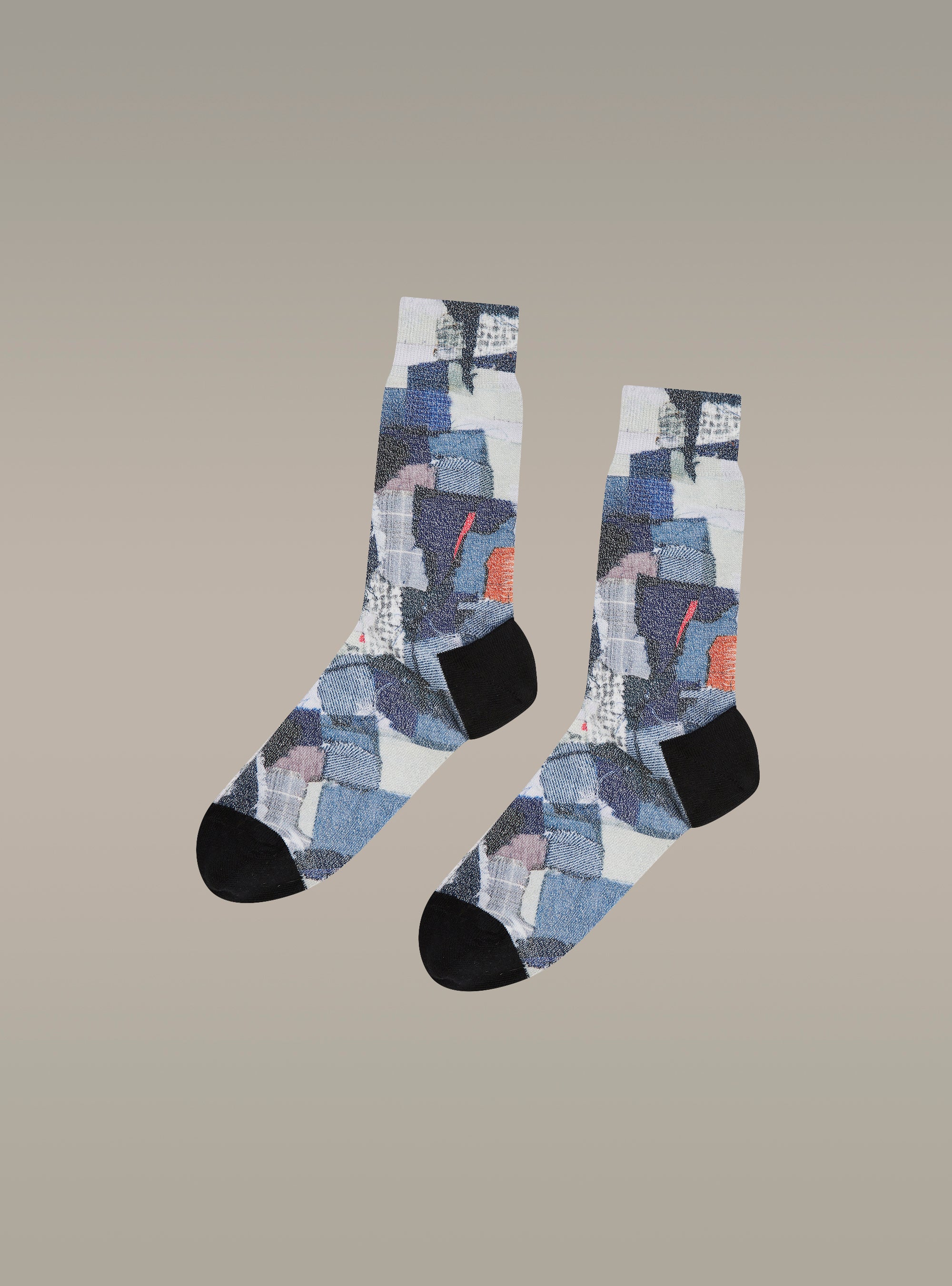 Chaussettes imprimées patchwork