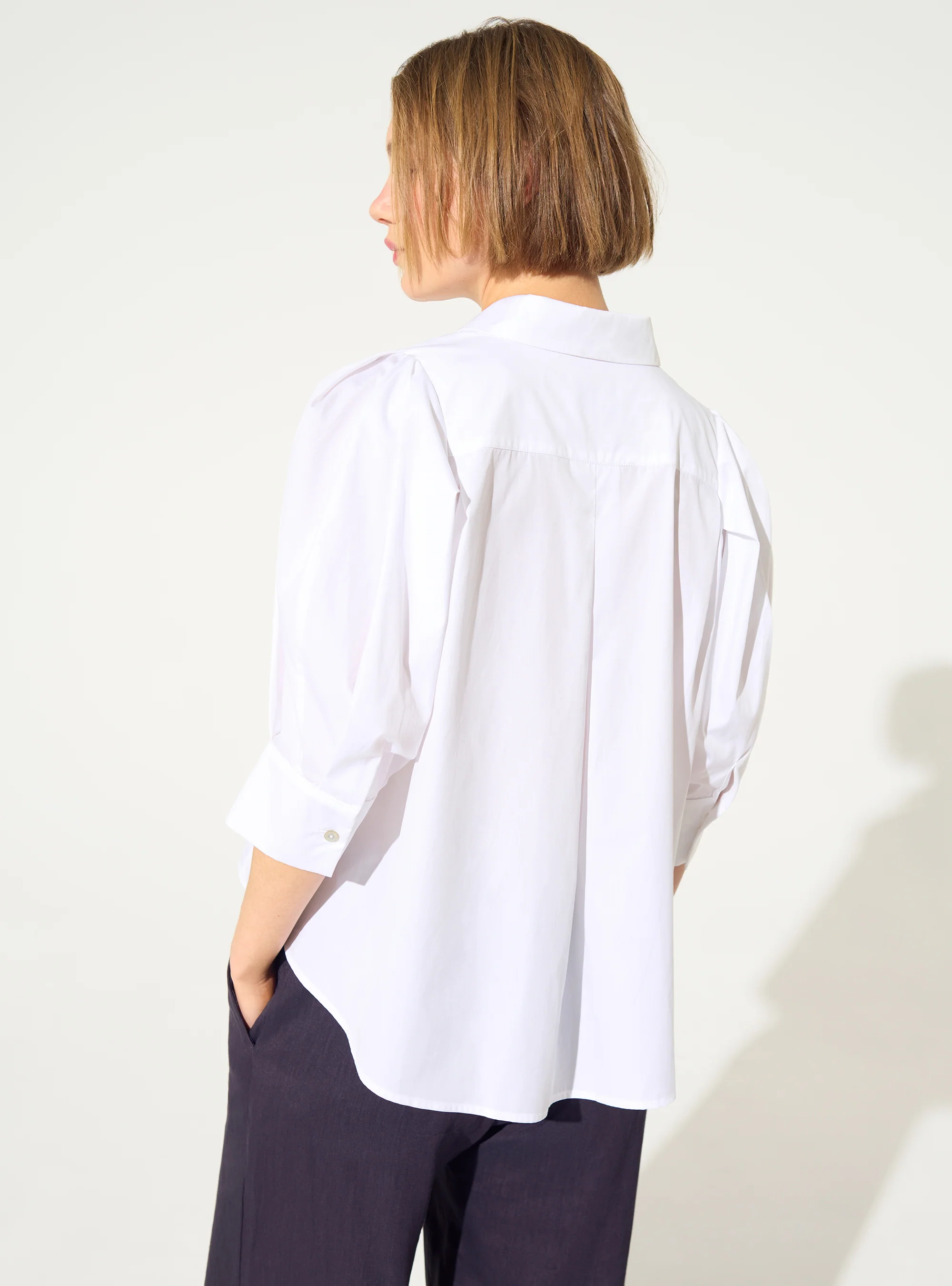 Chemise ample en coton blanche - Image 4