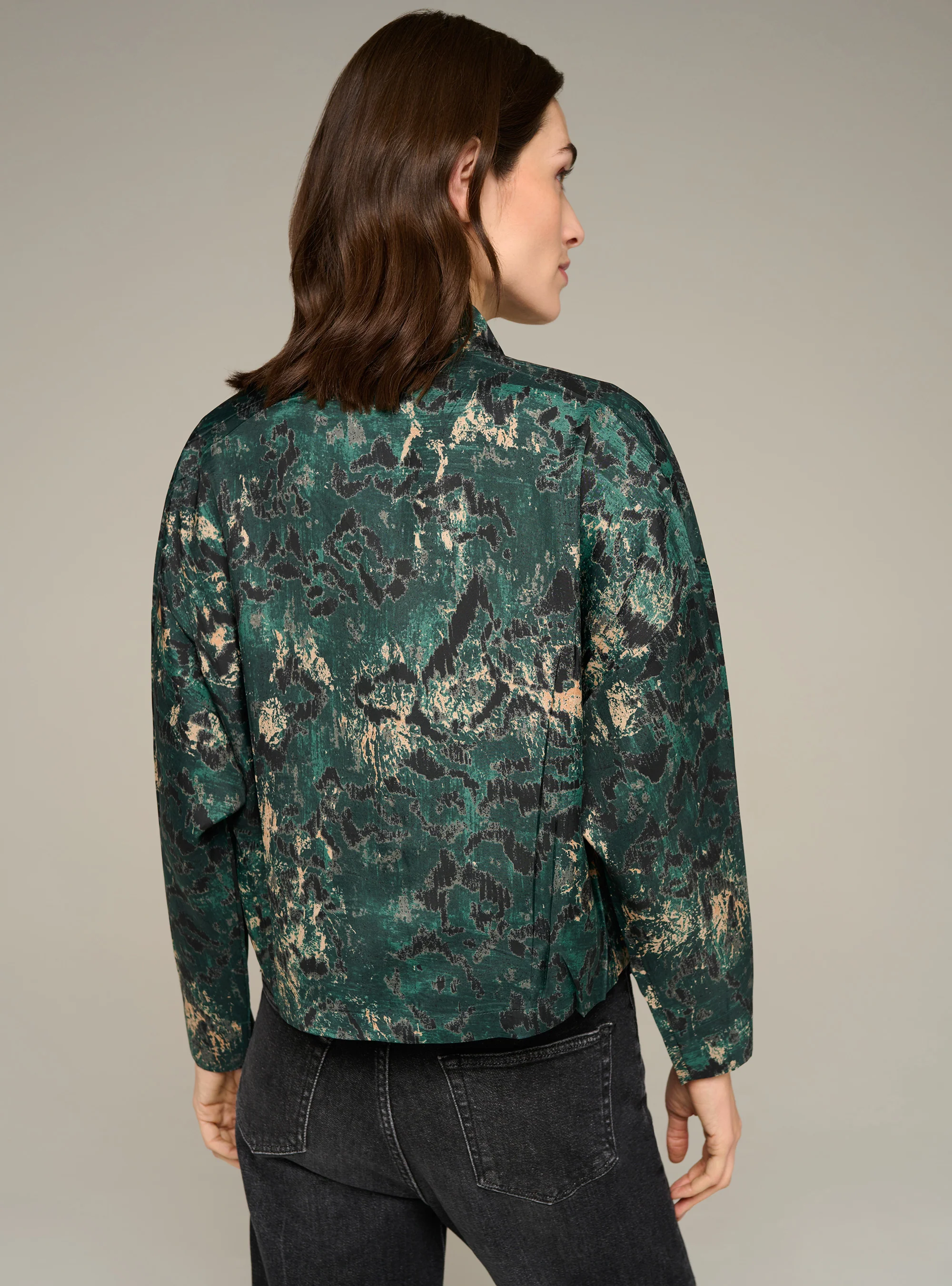 Chemise oversize manches longues imprimée - Image 4
