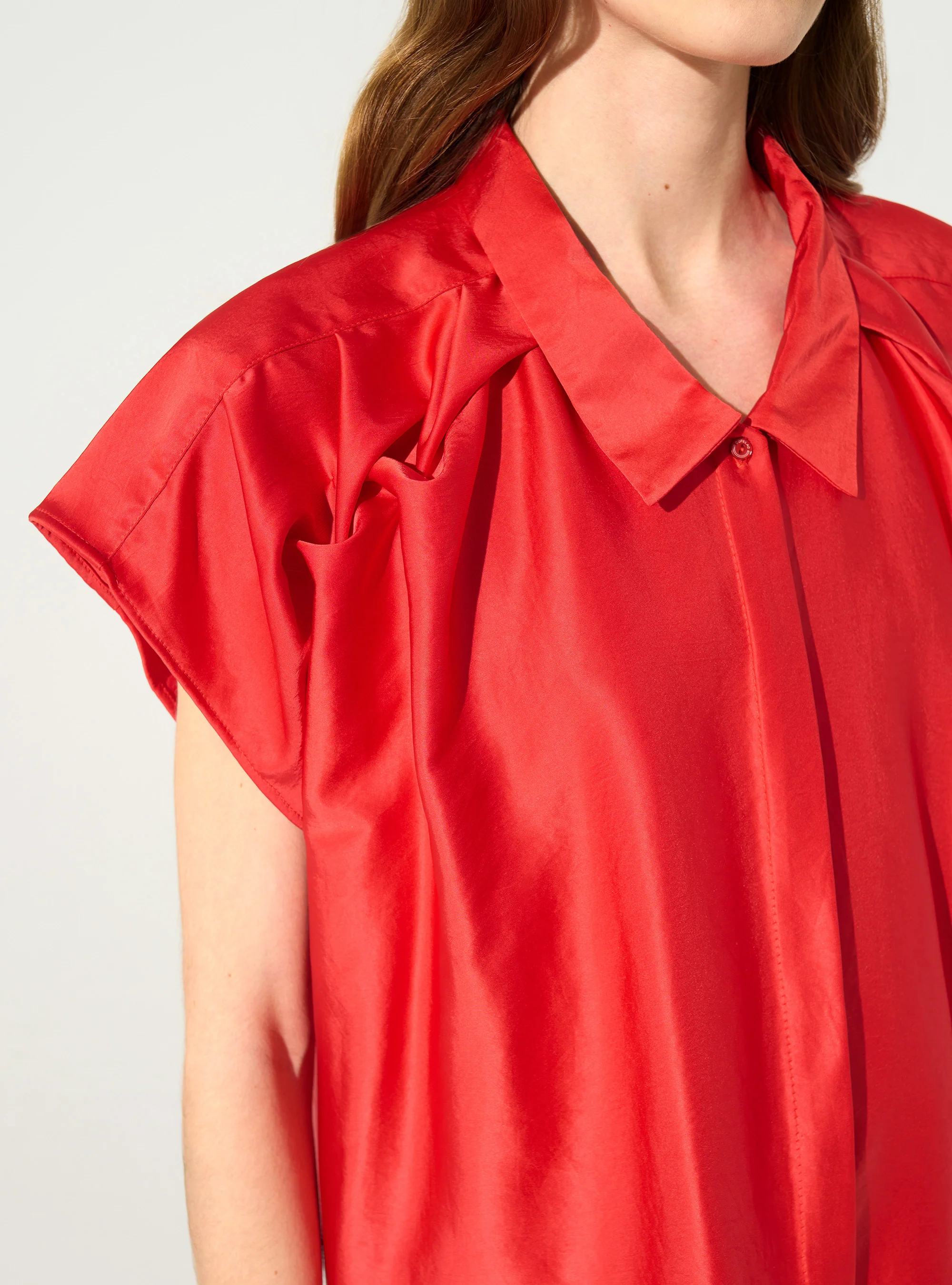 Chemise oversize rouge - Image 4