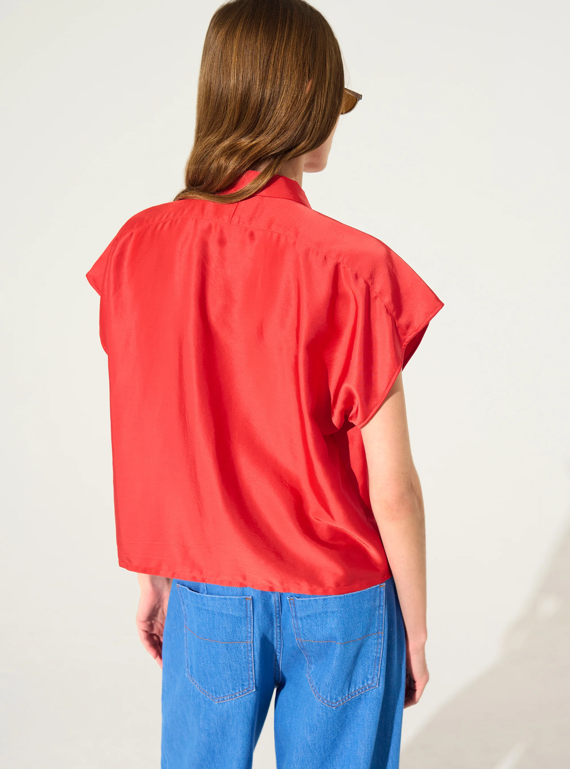 Chemise oversize rouge - Image 5