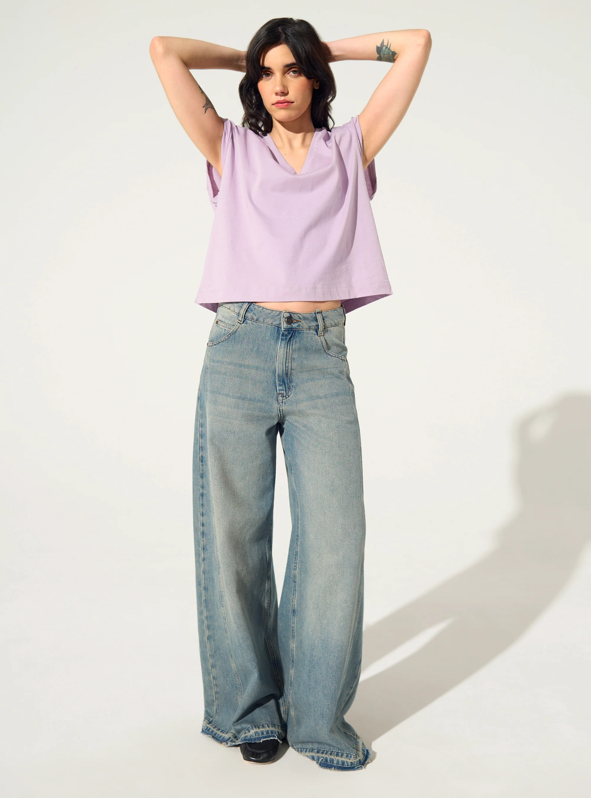 Débardeur en coton biologique violet