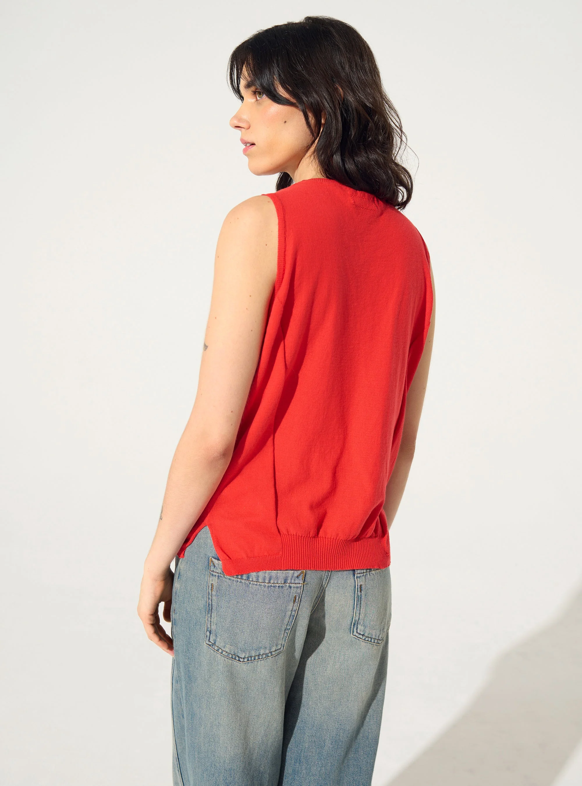 Débardeur en coton rouge - Image 4