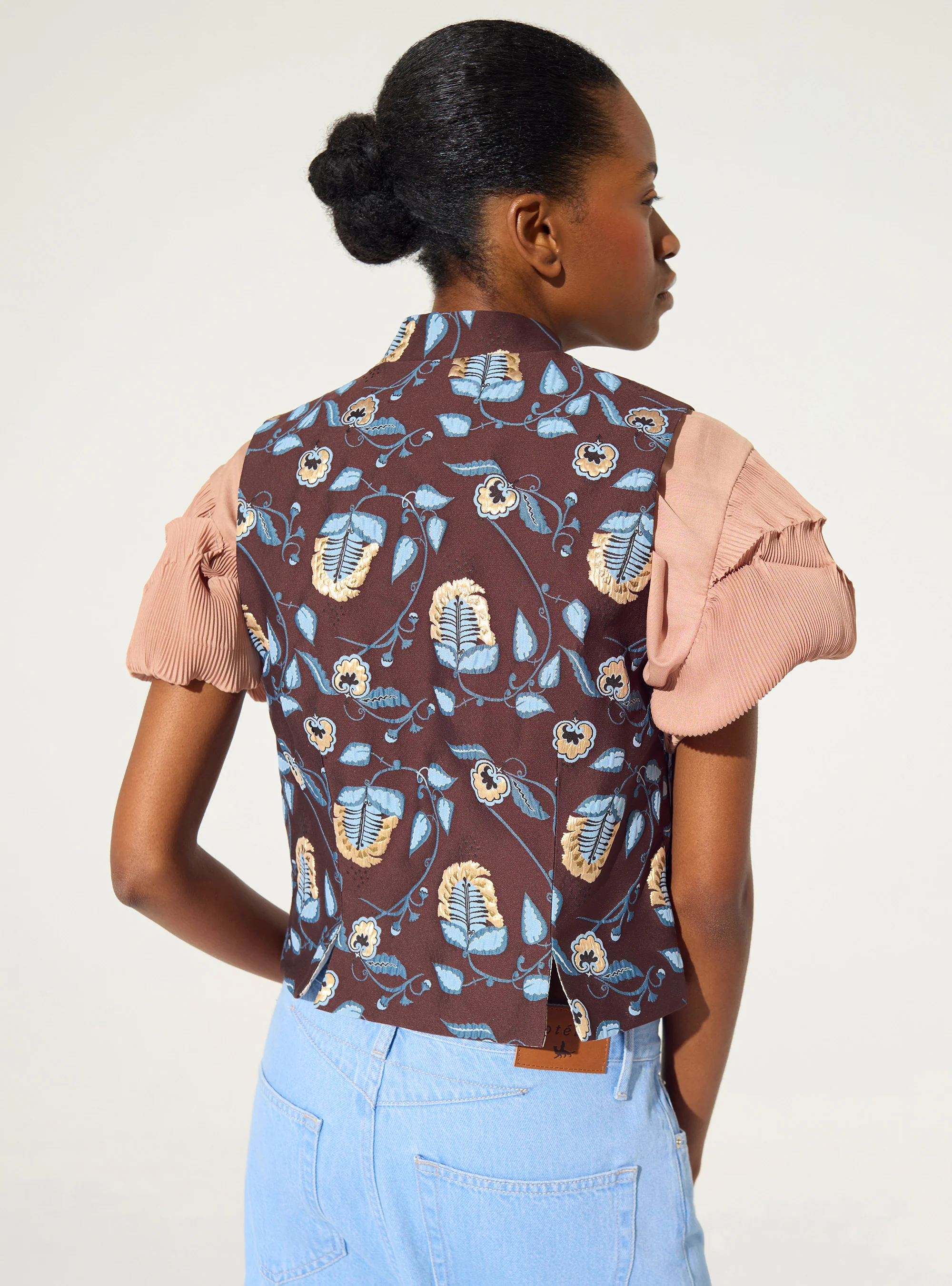 Gilet en jacquard violet - Image 5