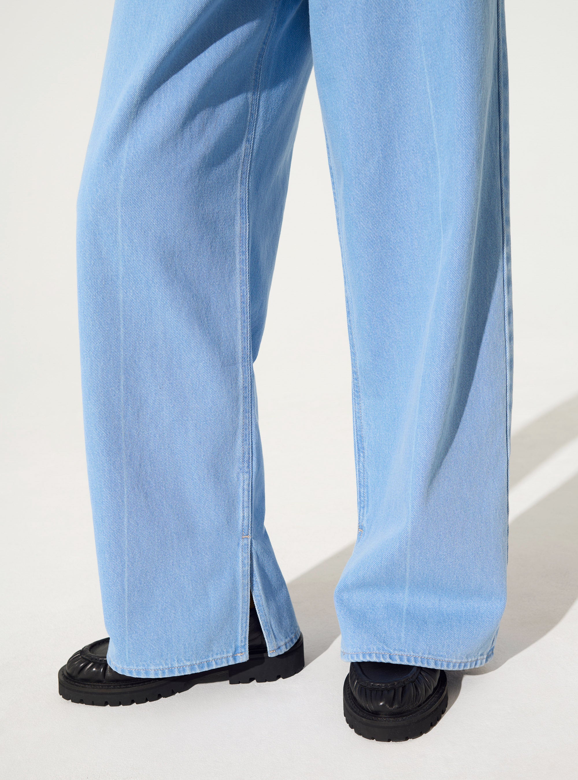 Jean baggy en coton biologique bleu - Image 3