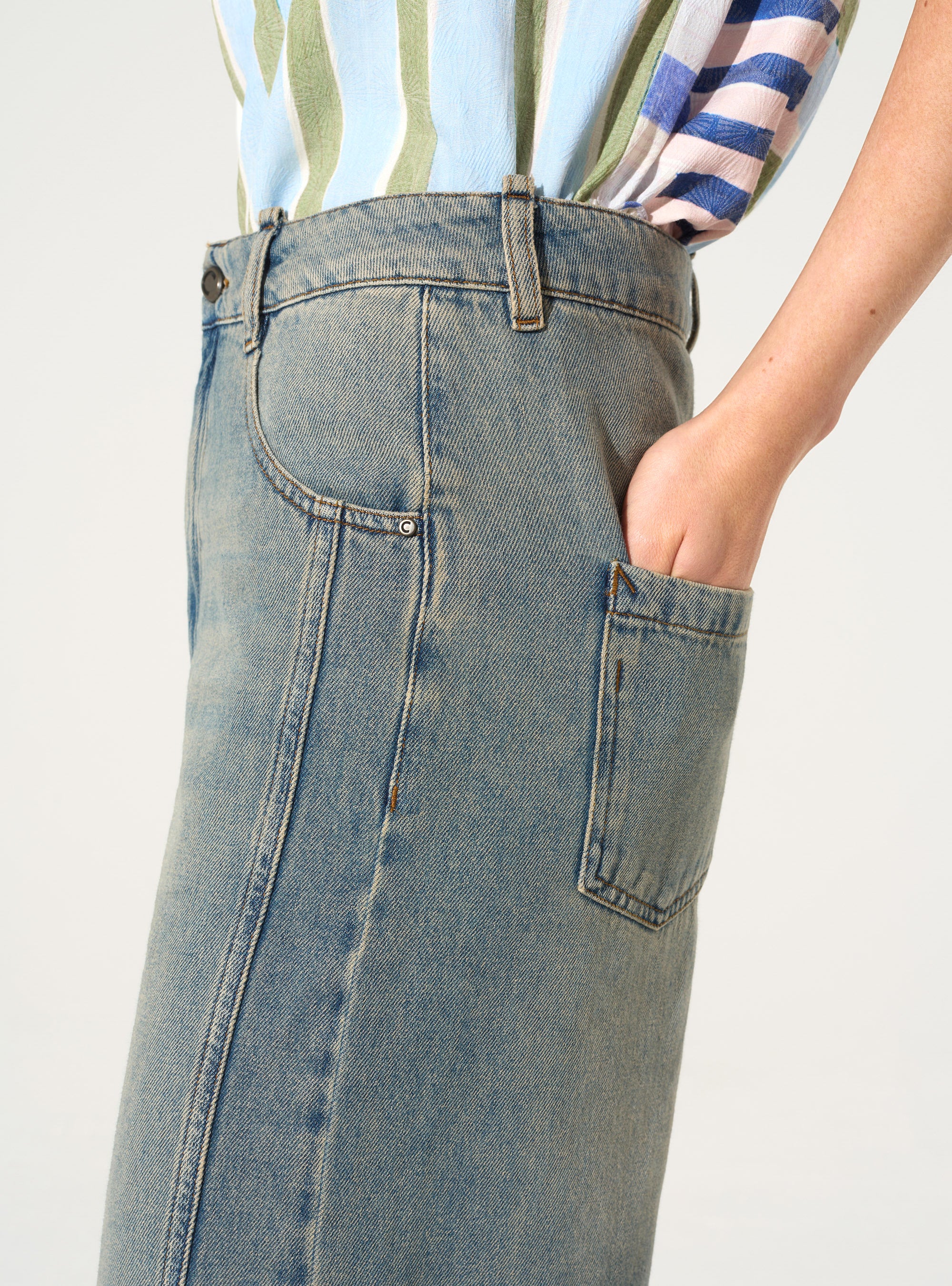 Jean en coton bleu - Image 3