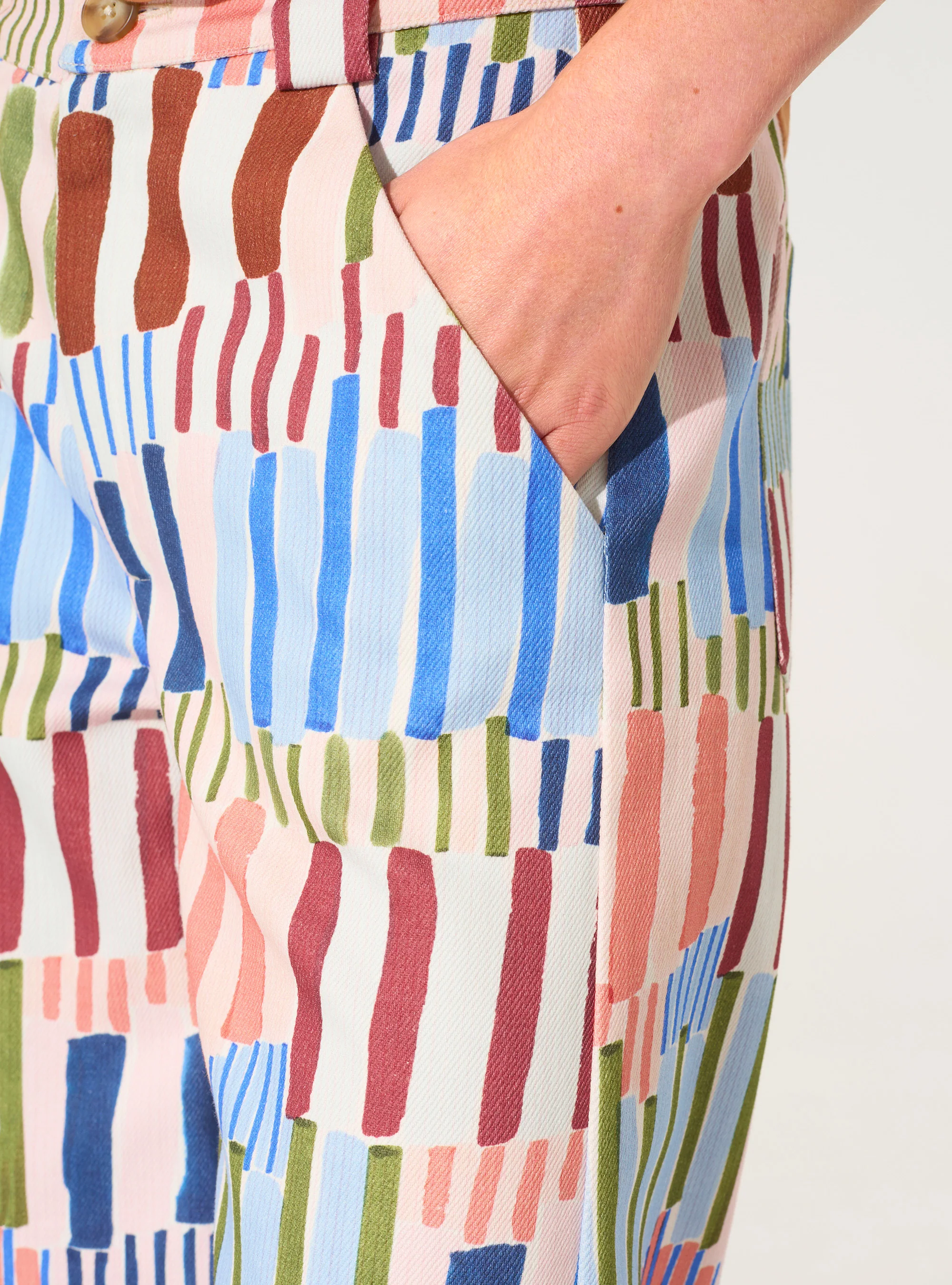 Jean imprimé en coton bleu - Image 4