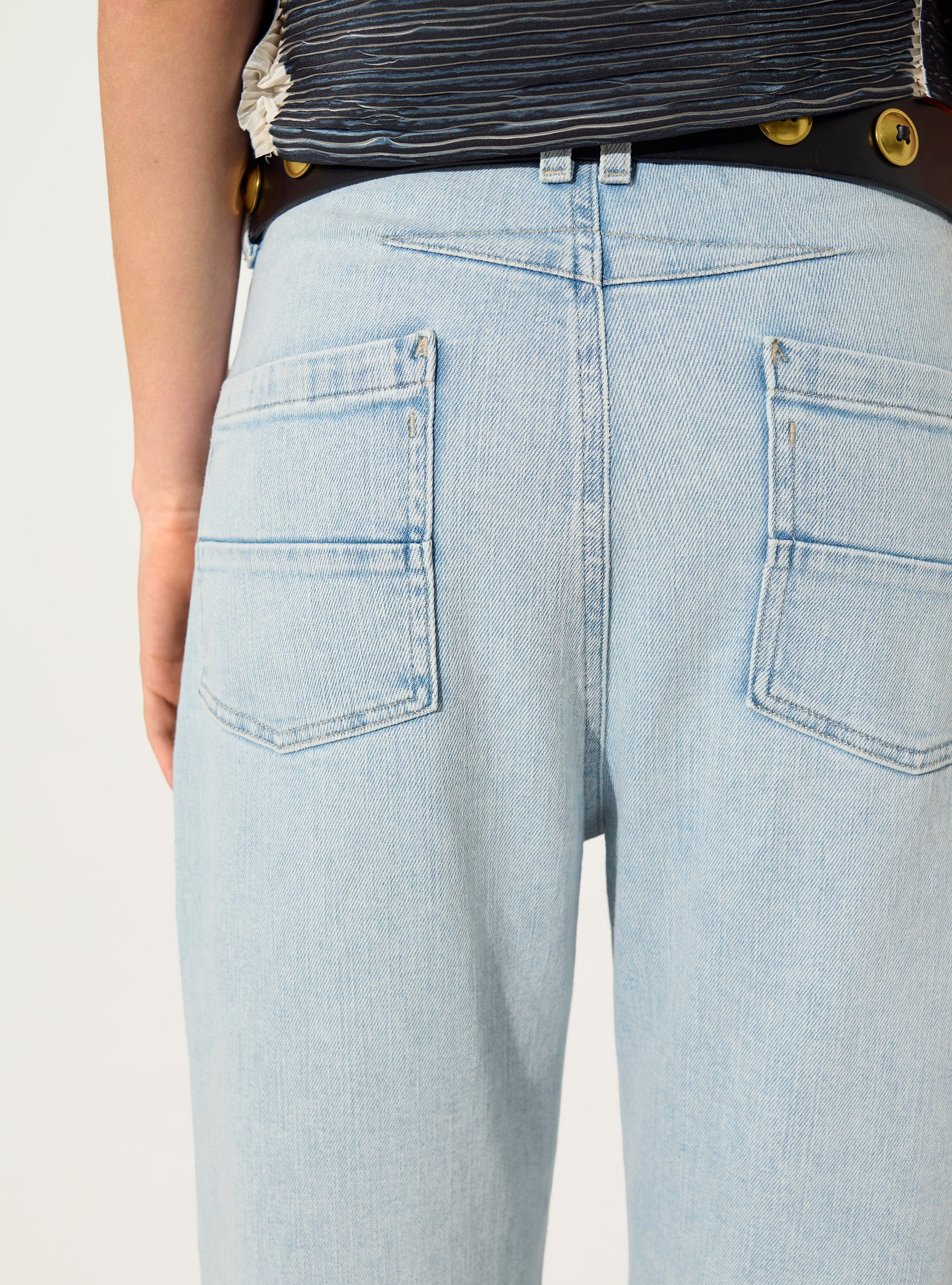 Jean stretch en coton bleu - Image 3