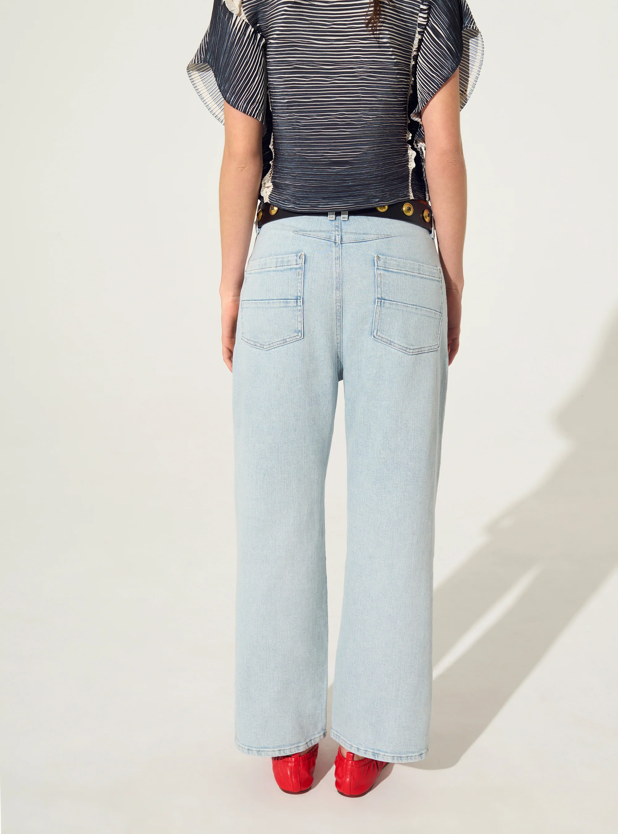 Jean stretch en coton bleu - Image 4