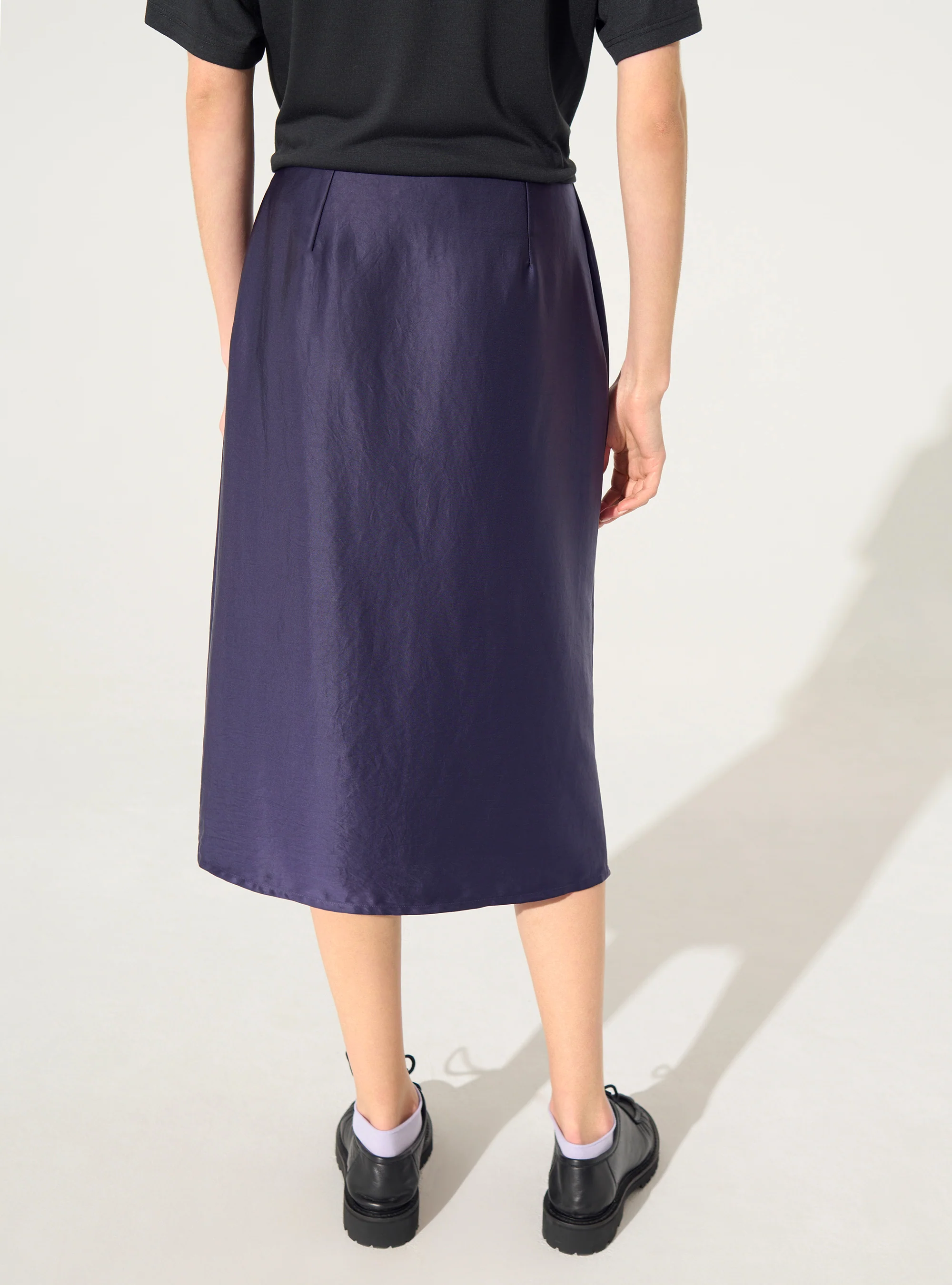 Jupe en satin violet - Image 4