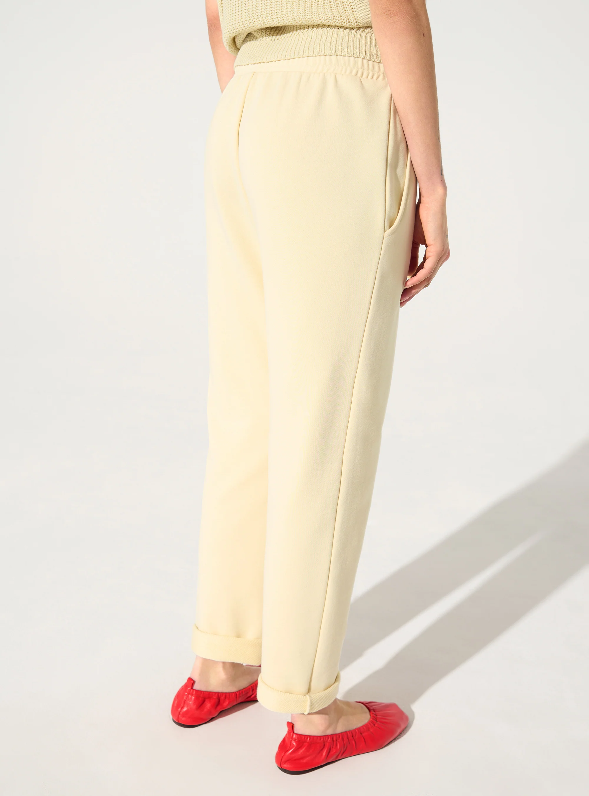 Pantalon en coton bio écru - Image 4