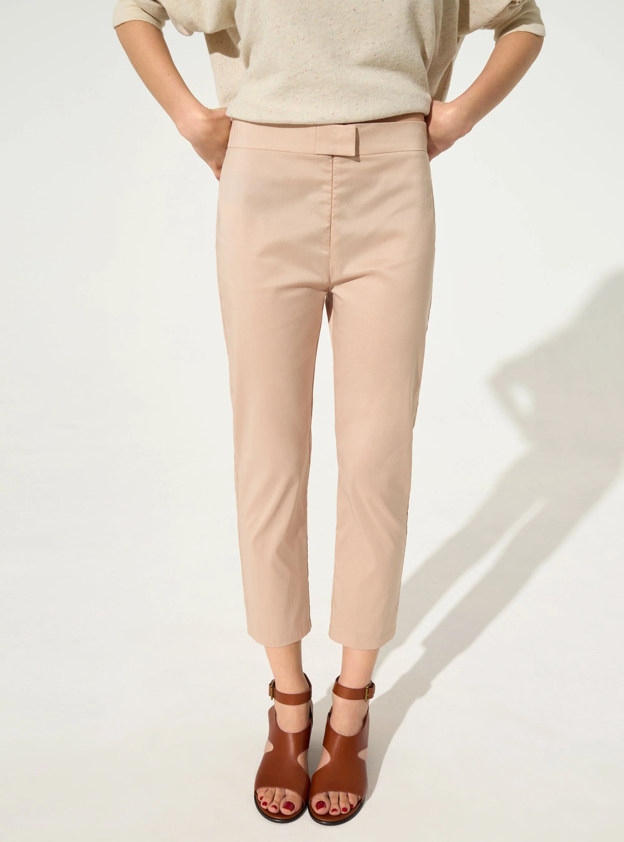 Pantacourt en coton rose - Image 2