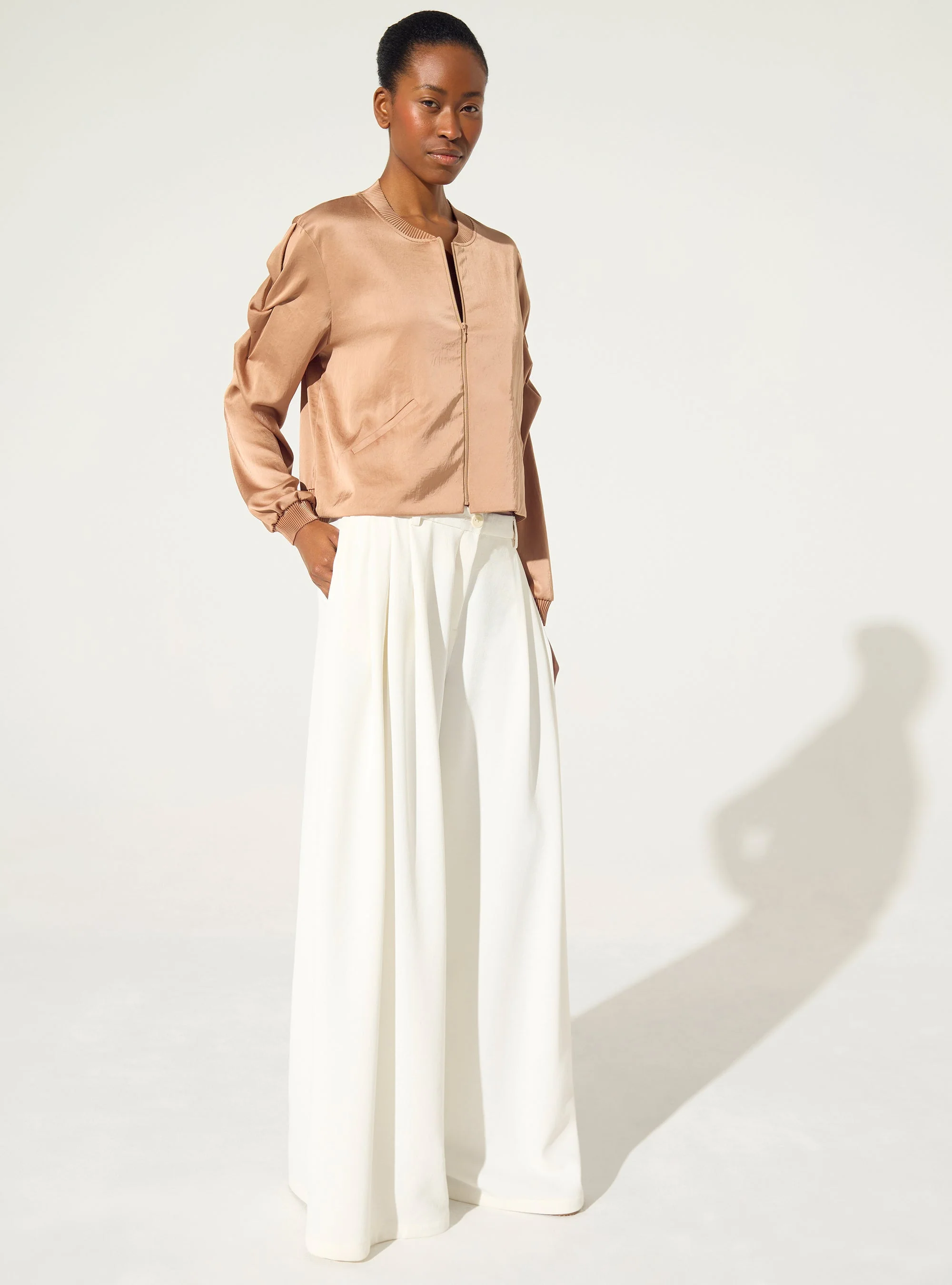 Pantalon large blanc