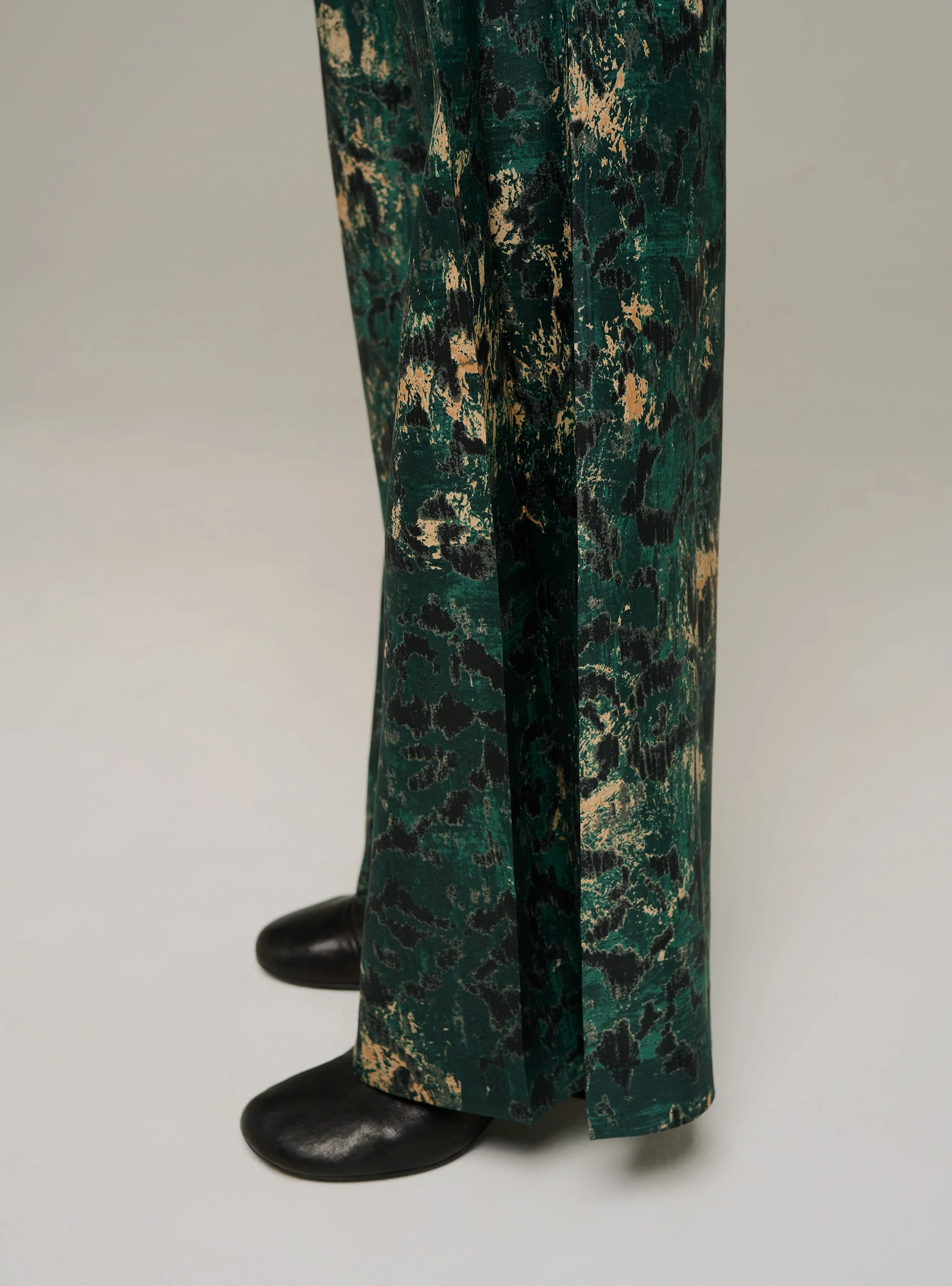 Pantalon large imprimé plissé - Image 3