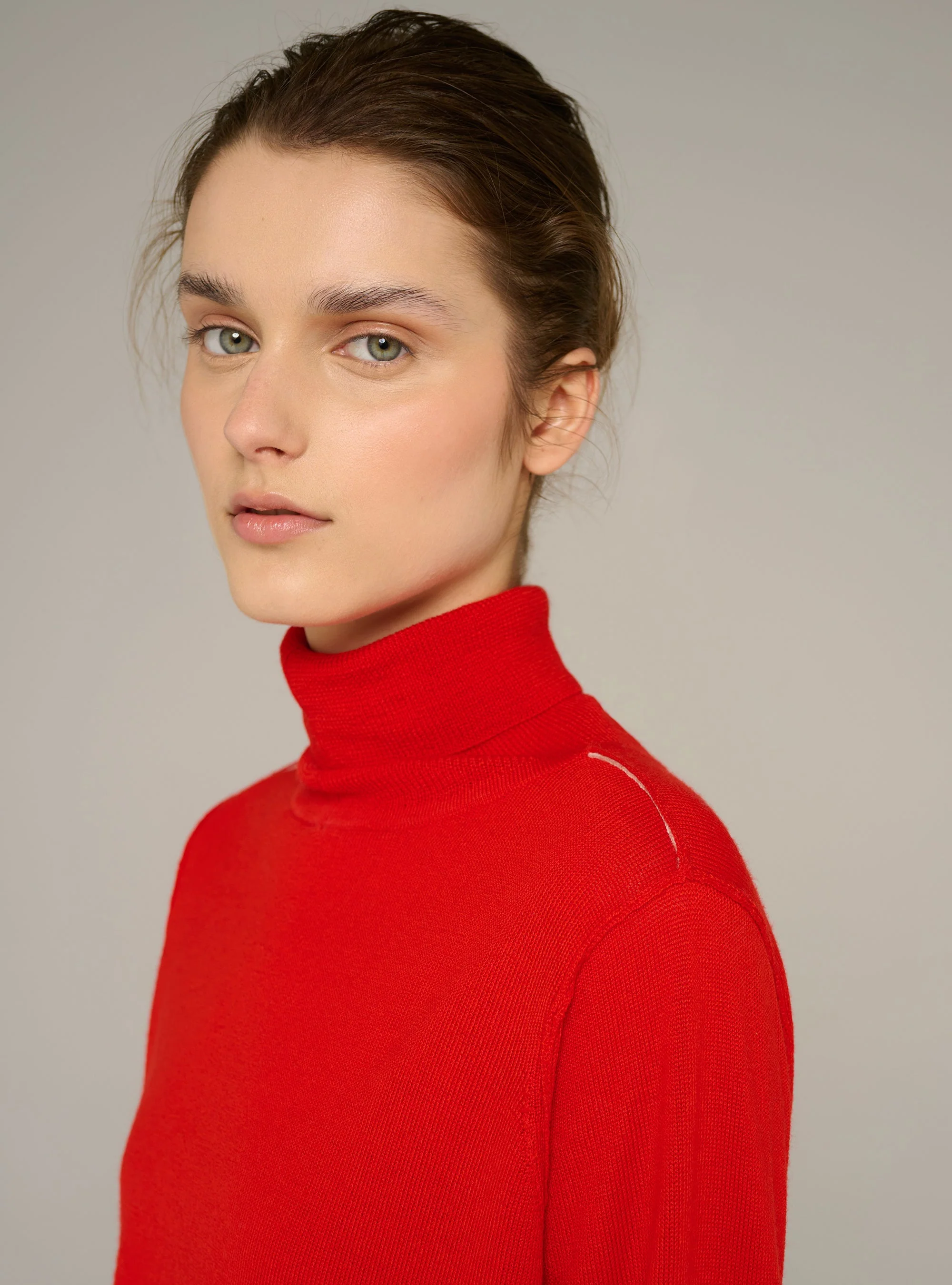 Pull col roulé maille fine en laine - Image 3