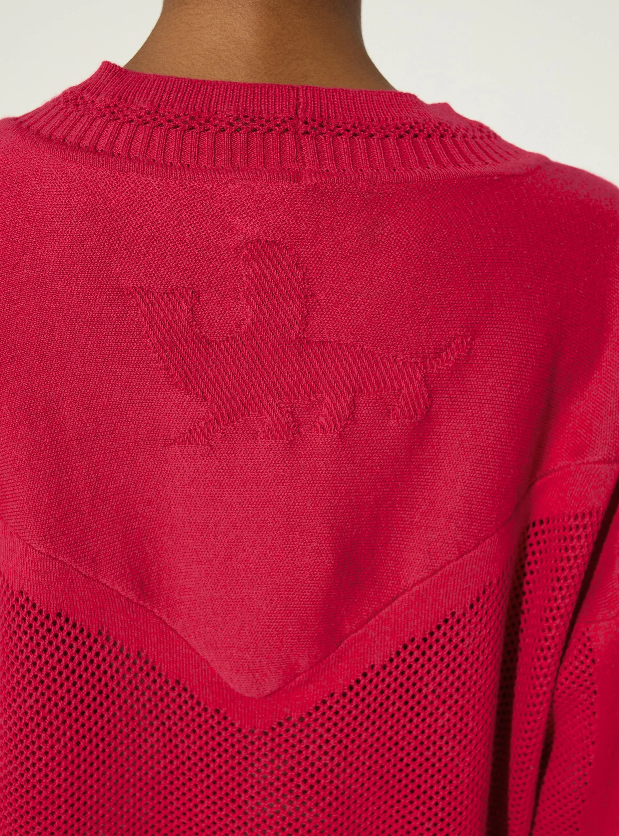 Pull en coton et cachemire rose - Image 3