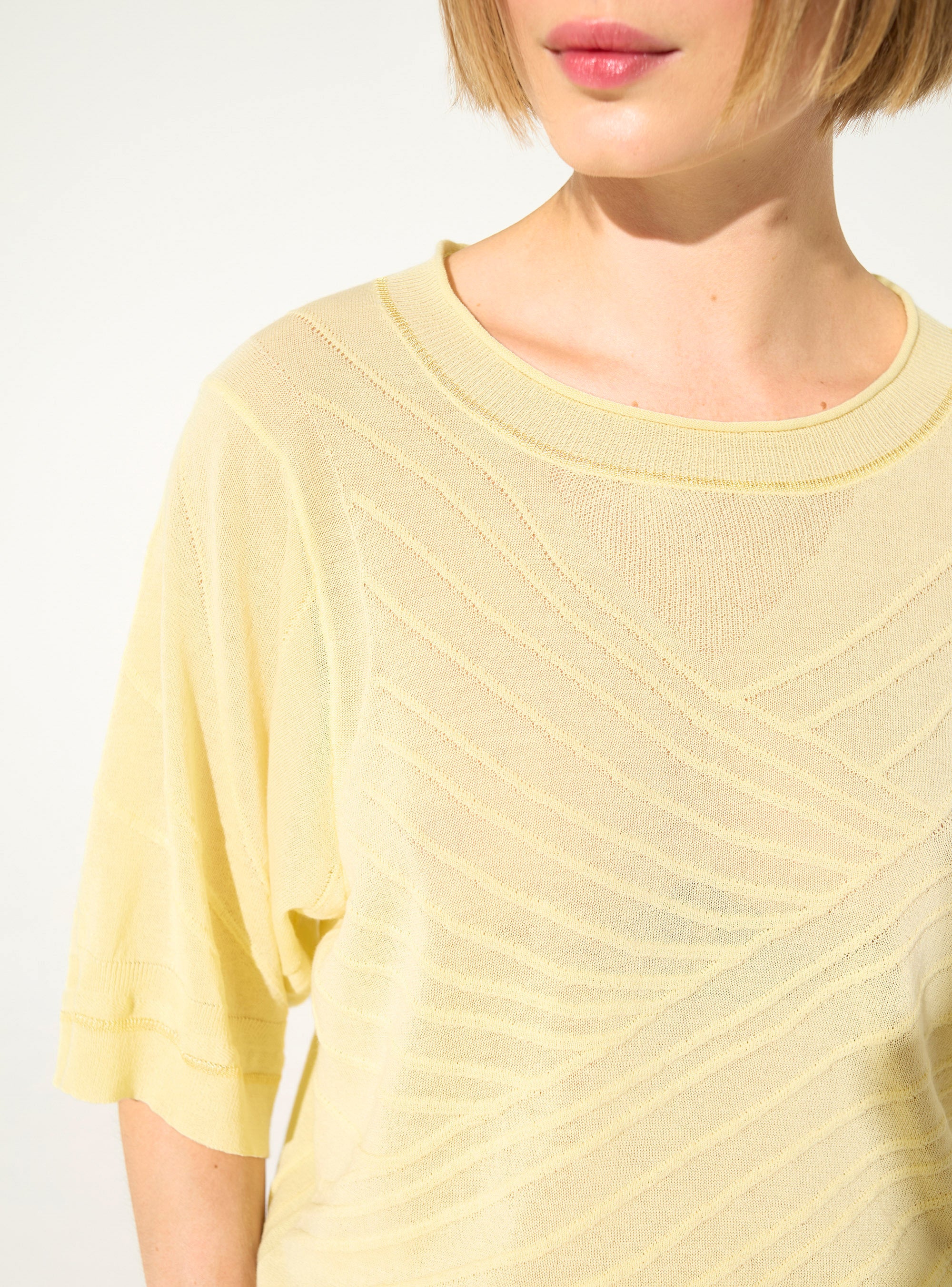 Pull en coton jaune - Image 3