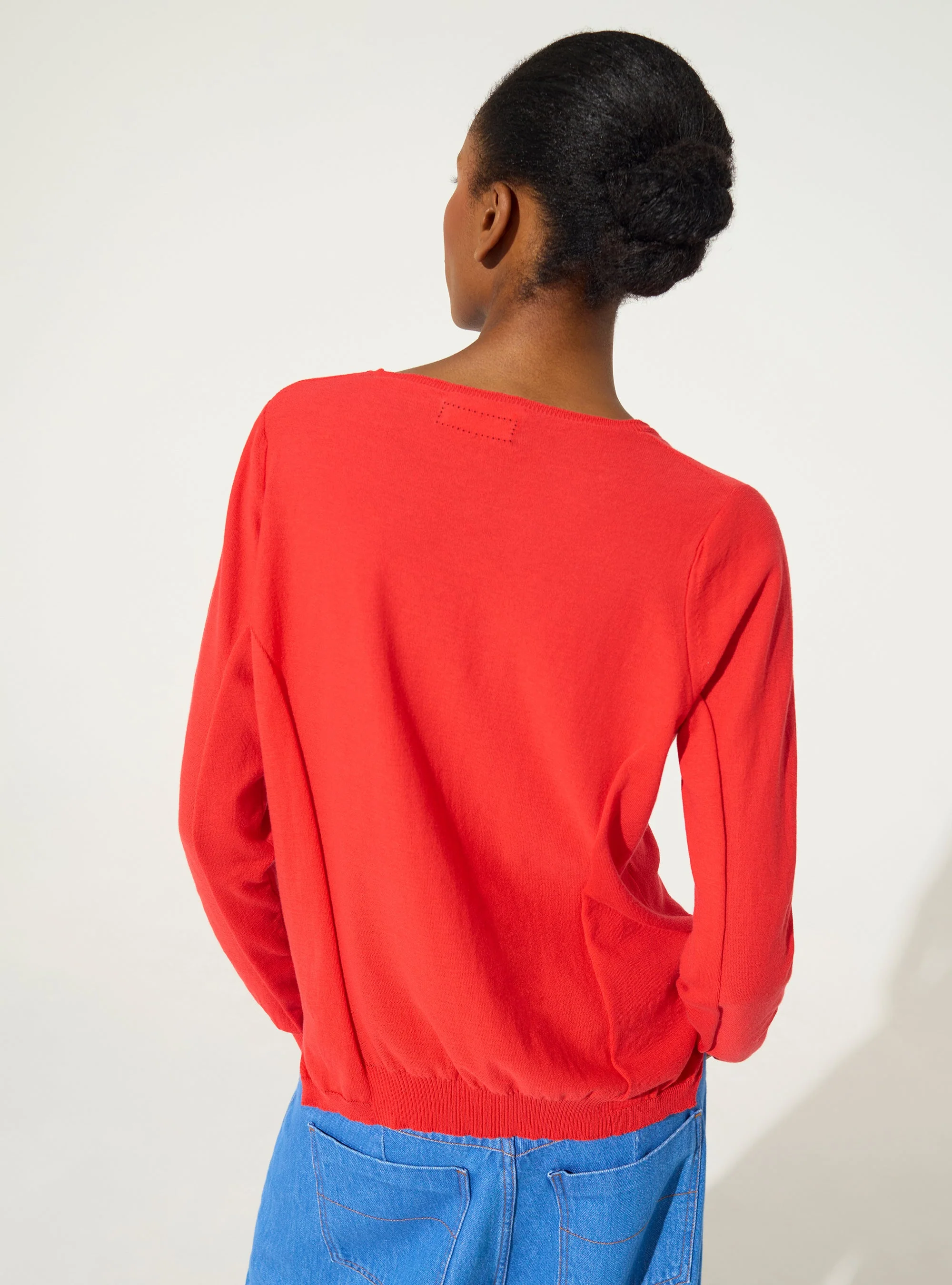 Pull en coton rouge - Image 4