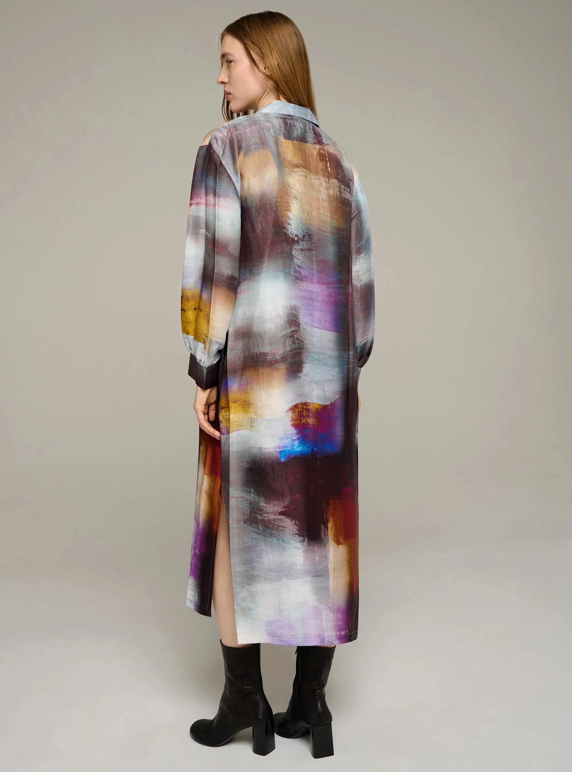 Robe chemise manches longues imprimée - Image 4
