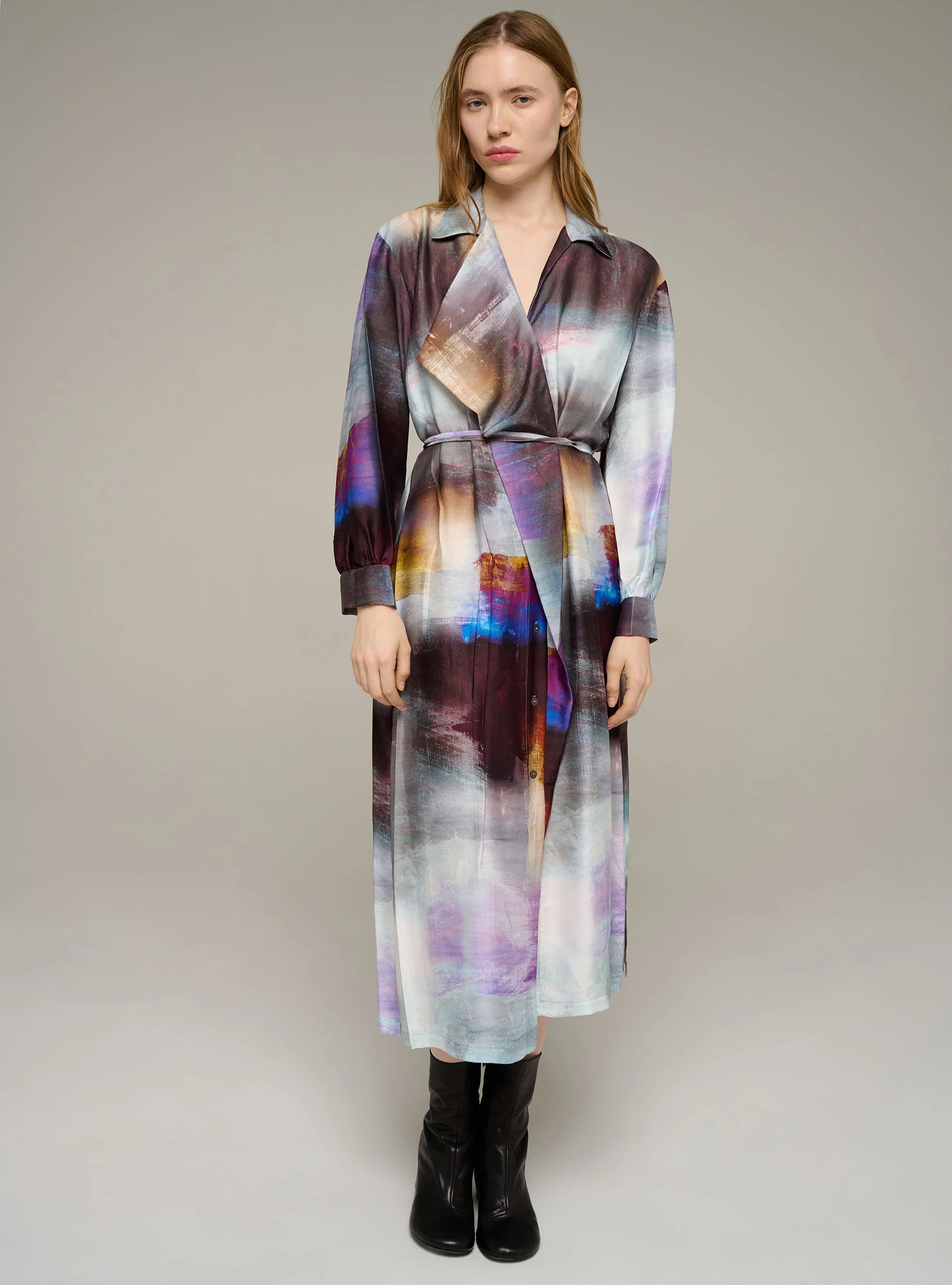 Robe chemise manches longues imprimée - Image 5