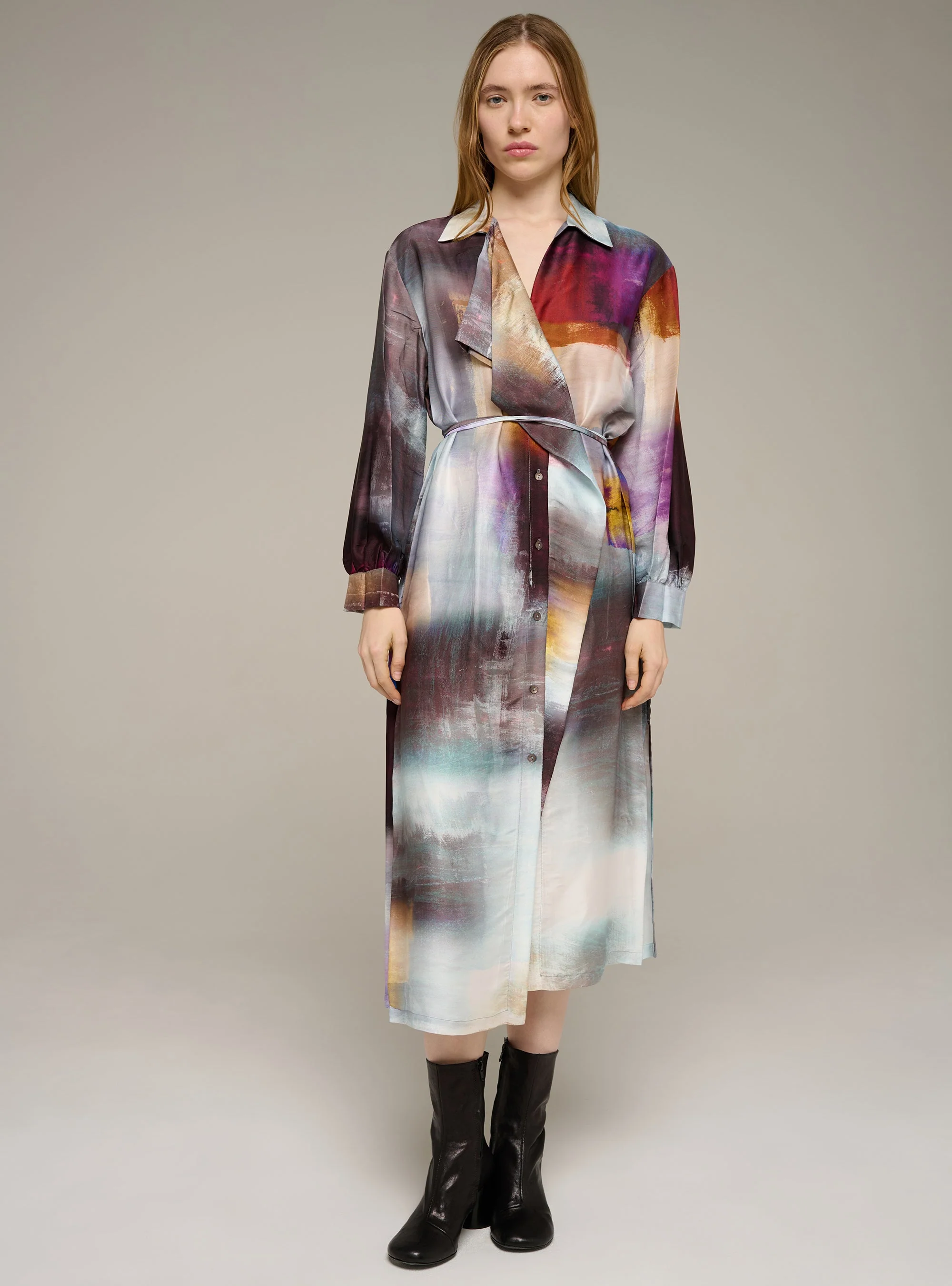 Robe chemise manches longues imprimée - Image 6
