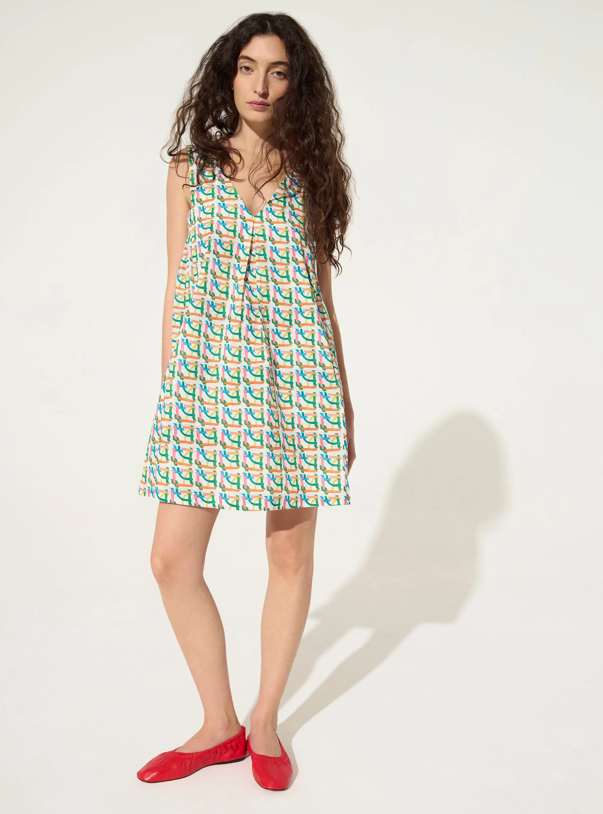Robe droite imprimée en coton - Image 3