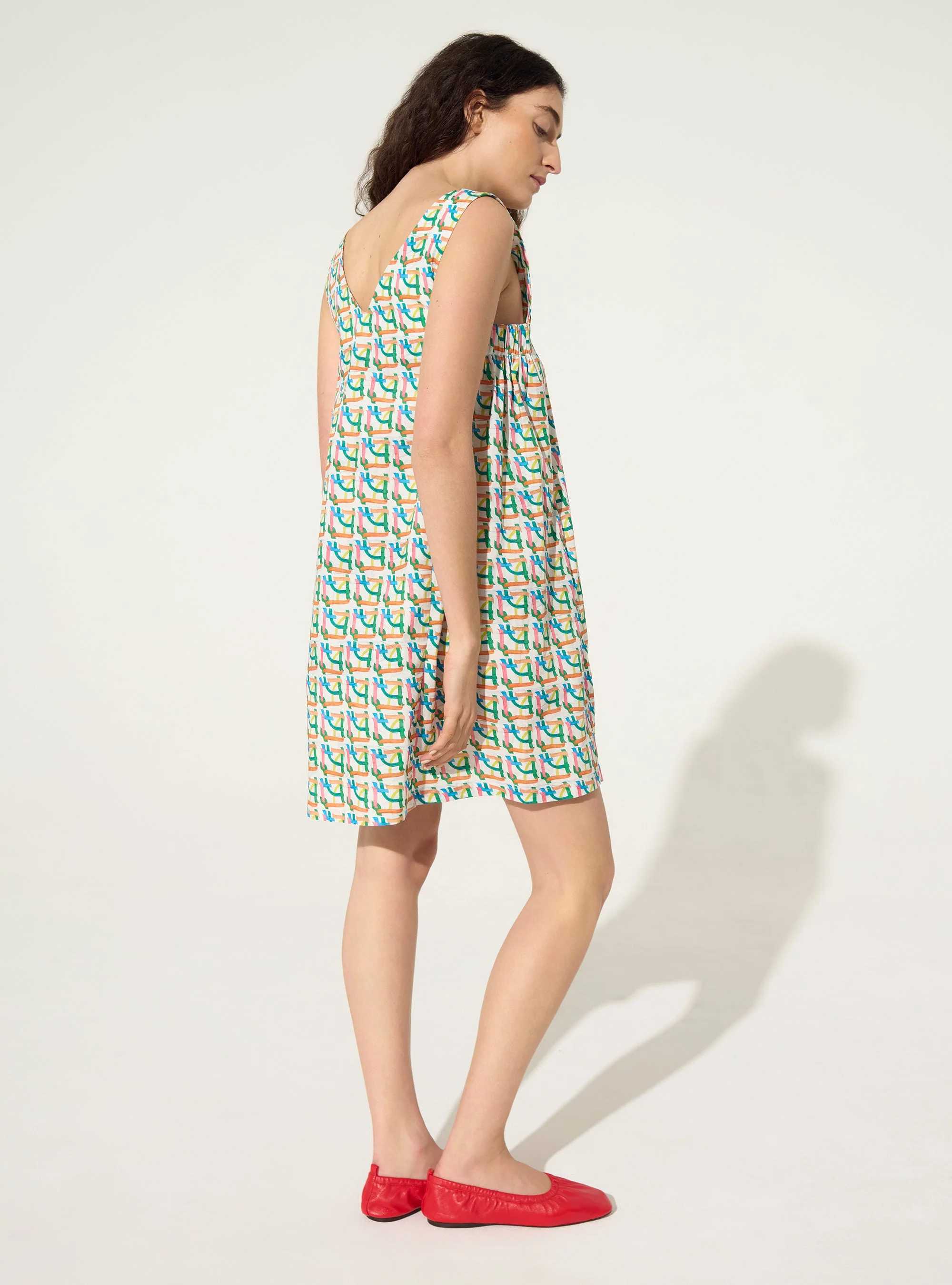 Robe droite imprimée en coton - Image 4