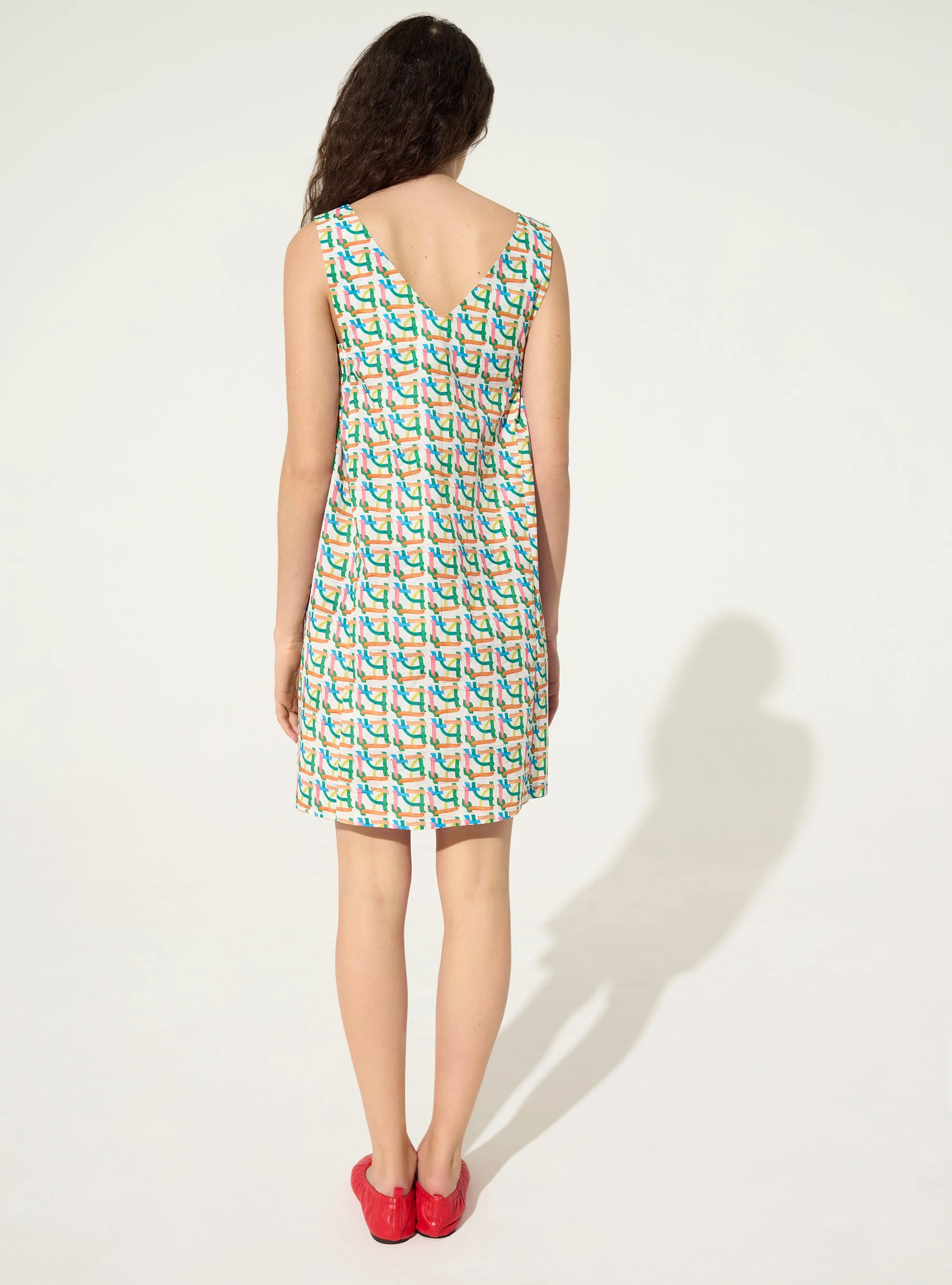 Robe droite imprimée en coton - Image 6