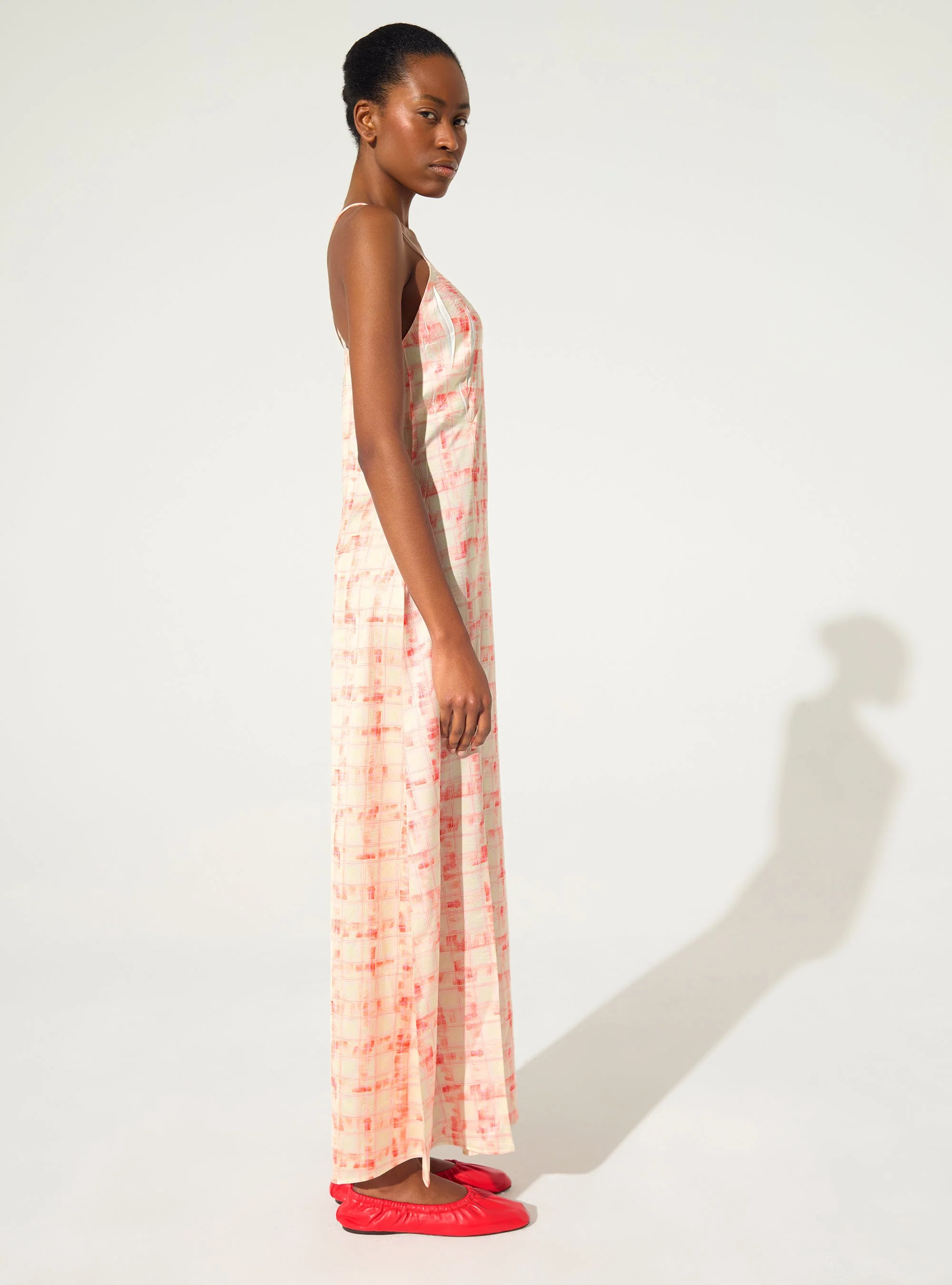 Robe longue imprimée orange - Image 3