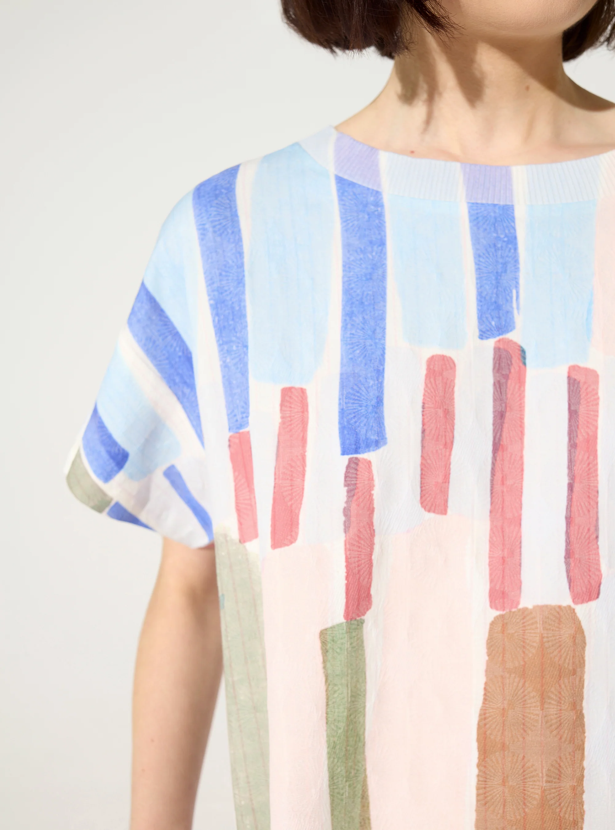 Robe droite imprimée beue - Image 3