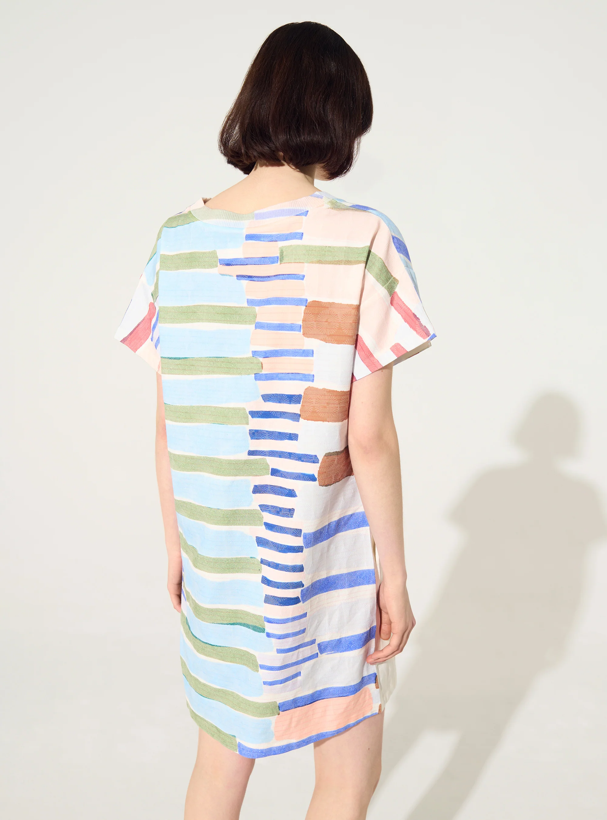 Robe droite imprimée beue - Image 4