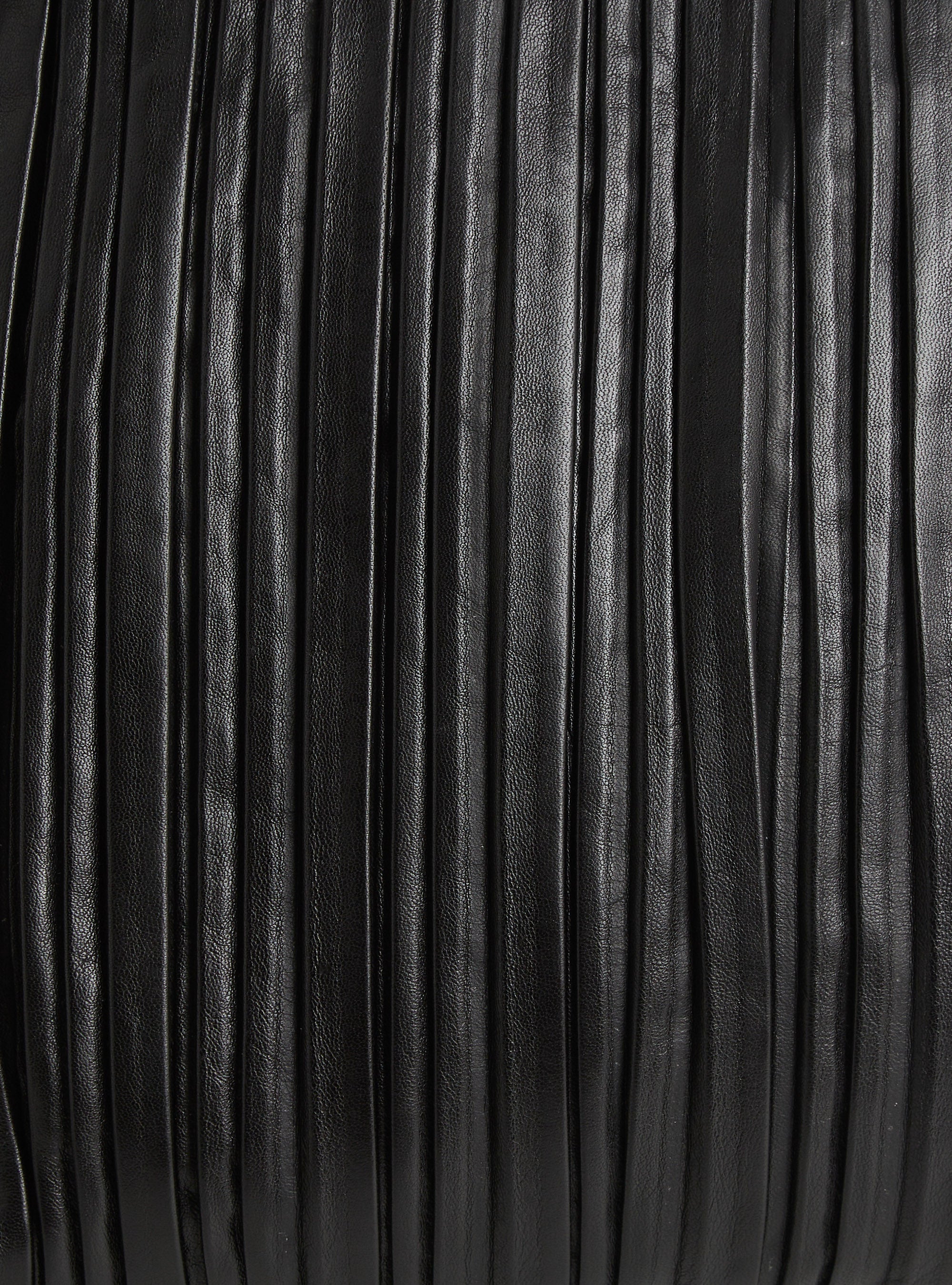 Sac plissé en cuir noir - Image 3