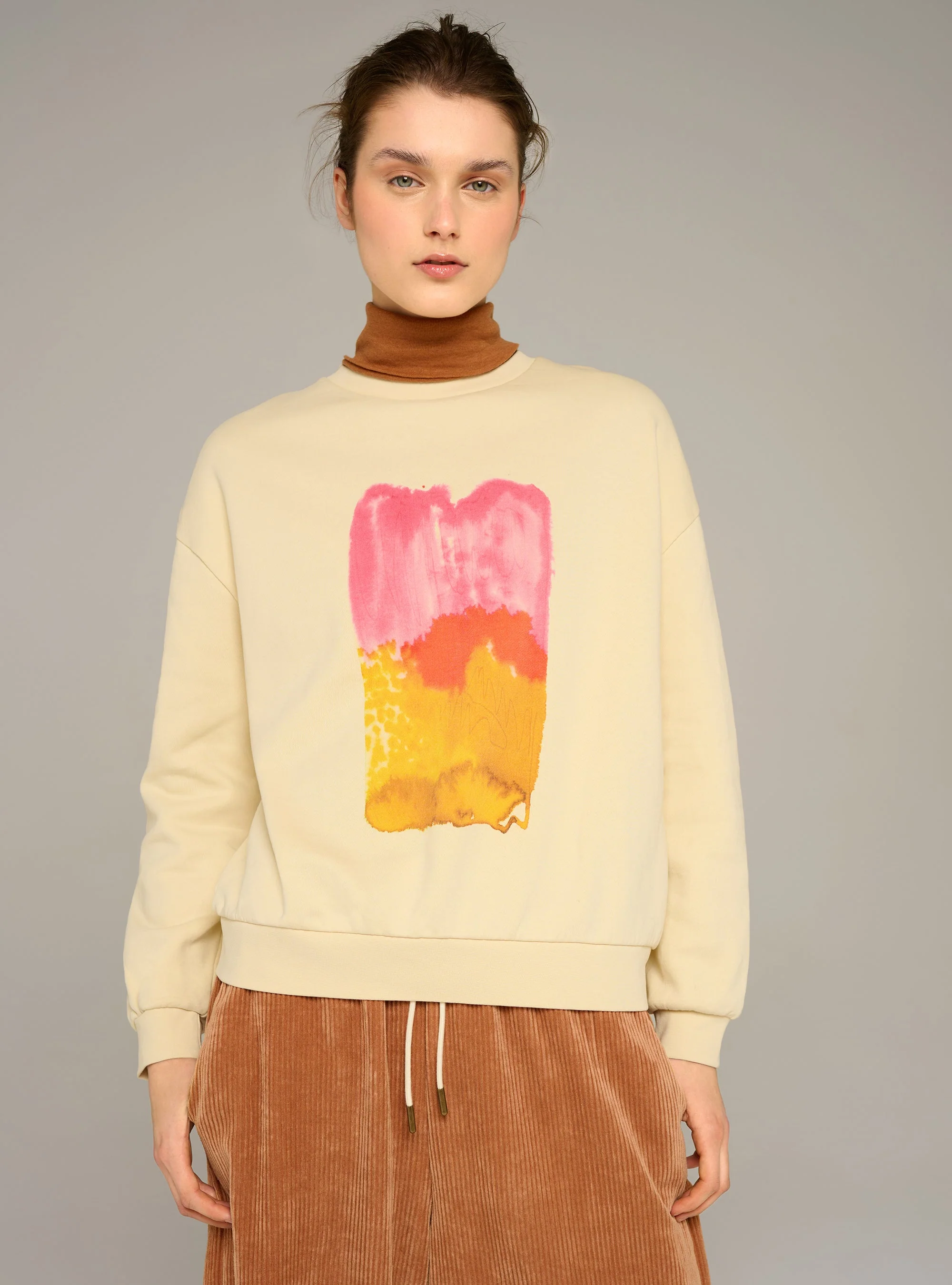 Sweat imprimé oversize en coton biologique