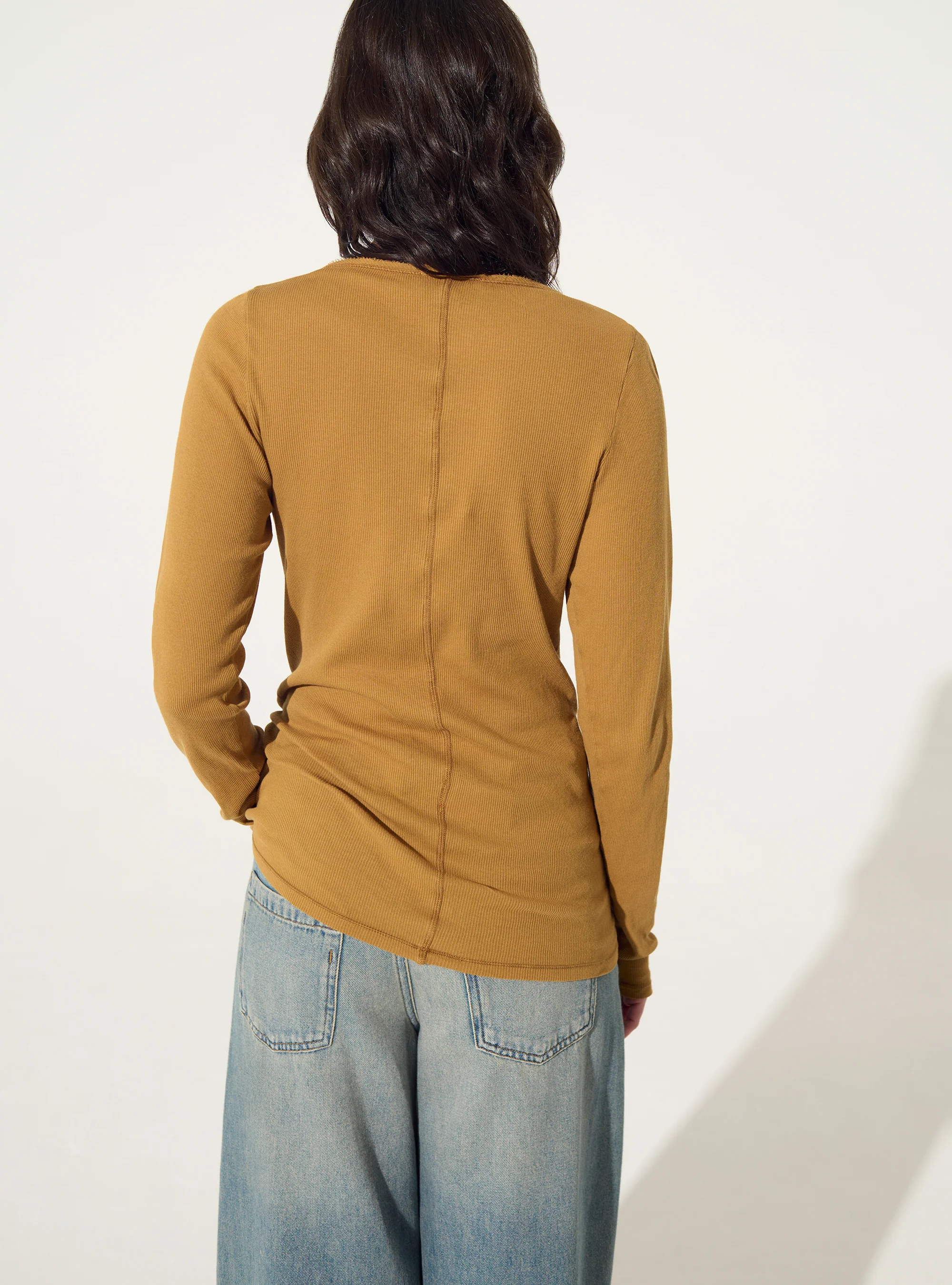 T-shirt en coton biologique marron - Image 3