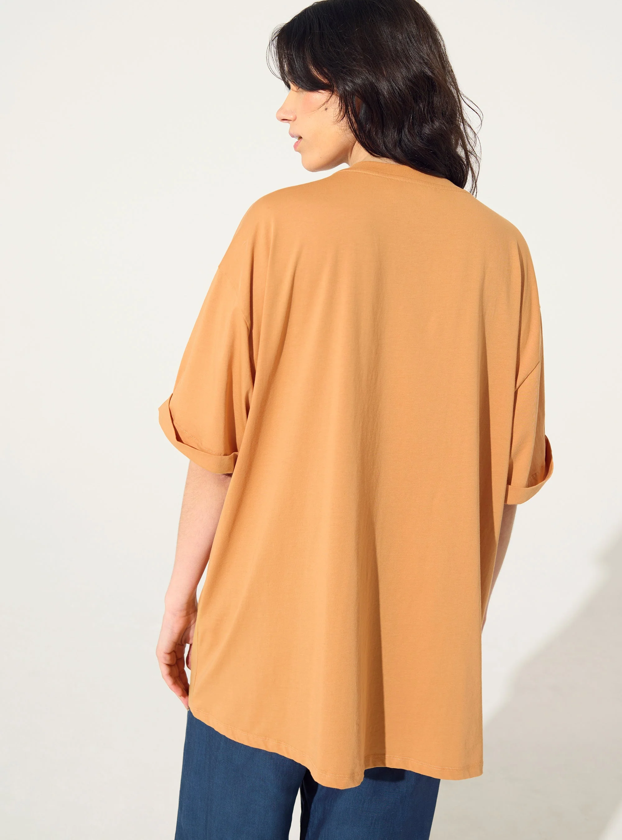 T-shirt en coton biologique orange - Image 3