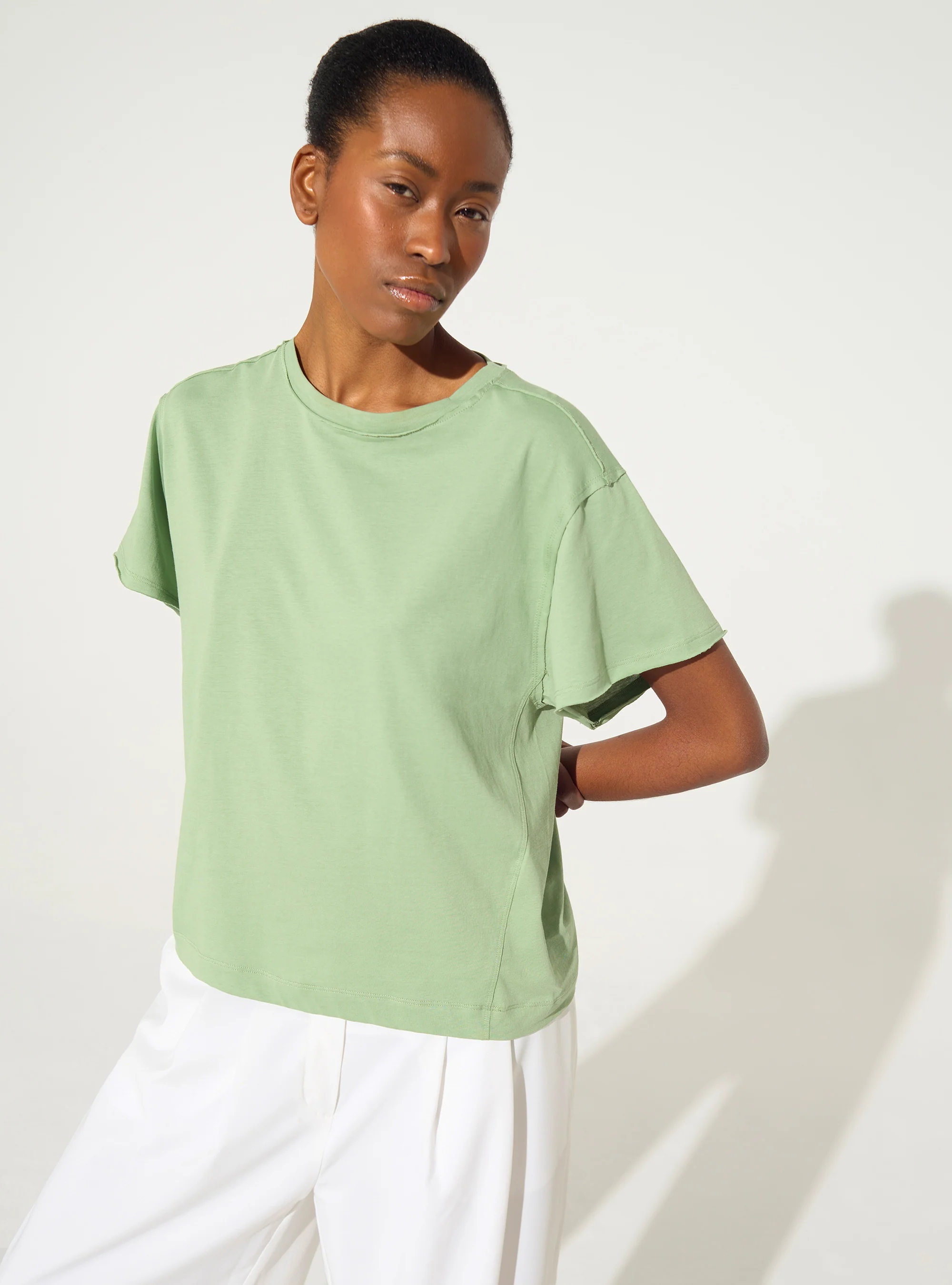 T-shirt en coton biologique vert - Image 2