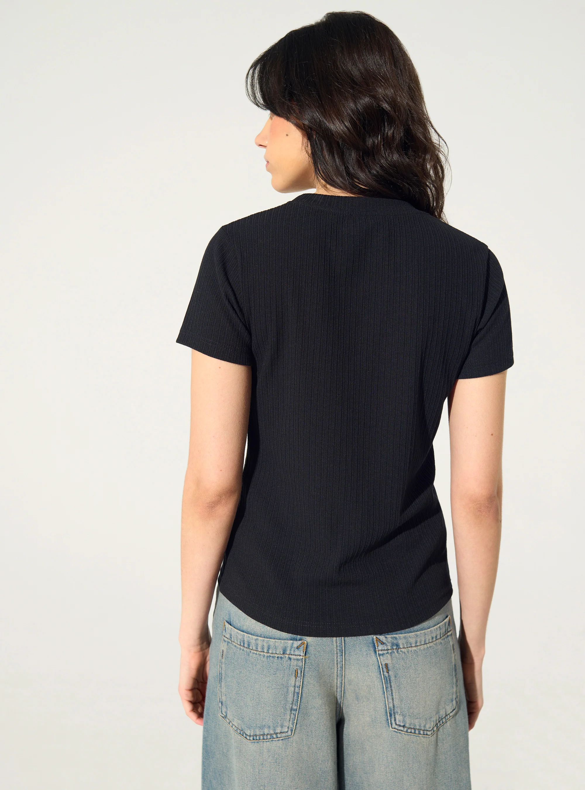 T-Shirt en coton noir - Image 4